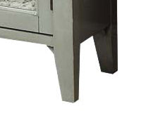Kacia Mirrored Door Antique Finish Console Cabinet