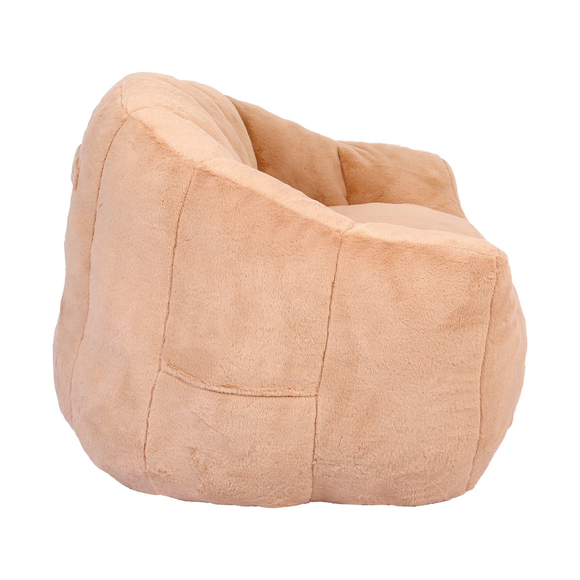 Beanbag Sofa Chair with Armrests Stuffed with High-Density Foam