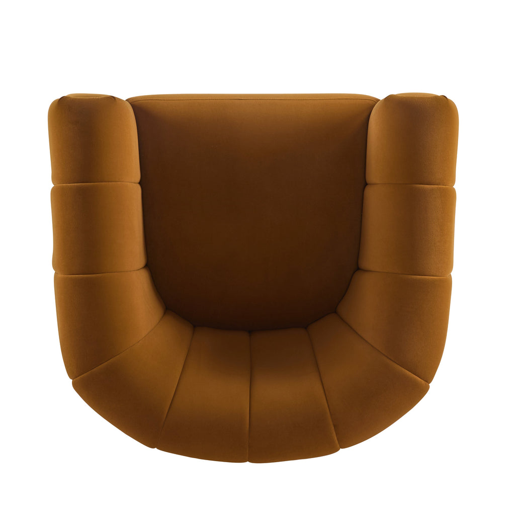 Modern Swivel Club Chair with Premium Velvet