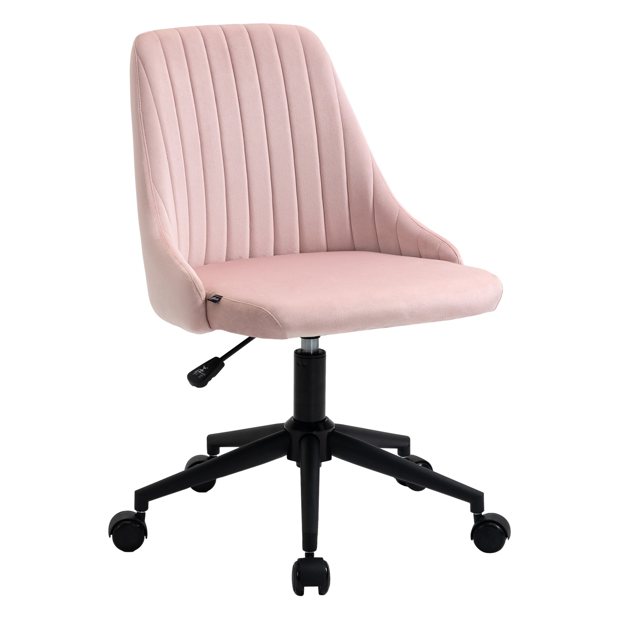 Scalloped Velvet Swivel Desk Chair