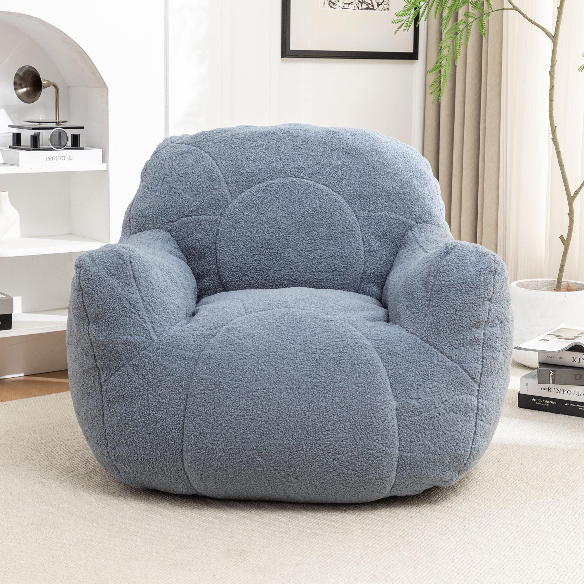 Tufted Memory Foam Bean Bag Chair