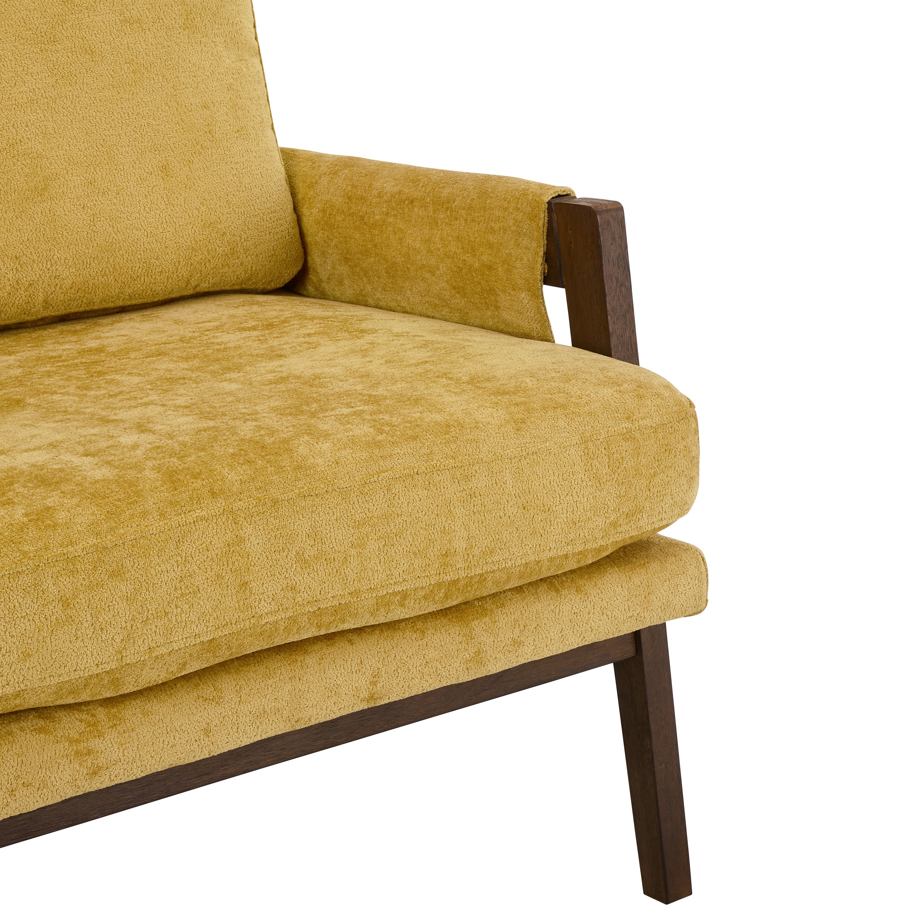 Kelly Modern Wood Frame Velvet Accent Chair