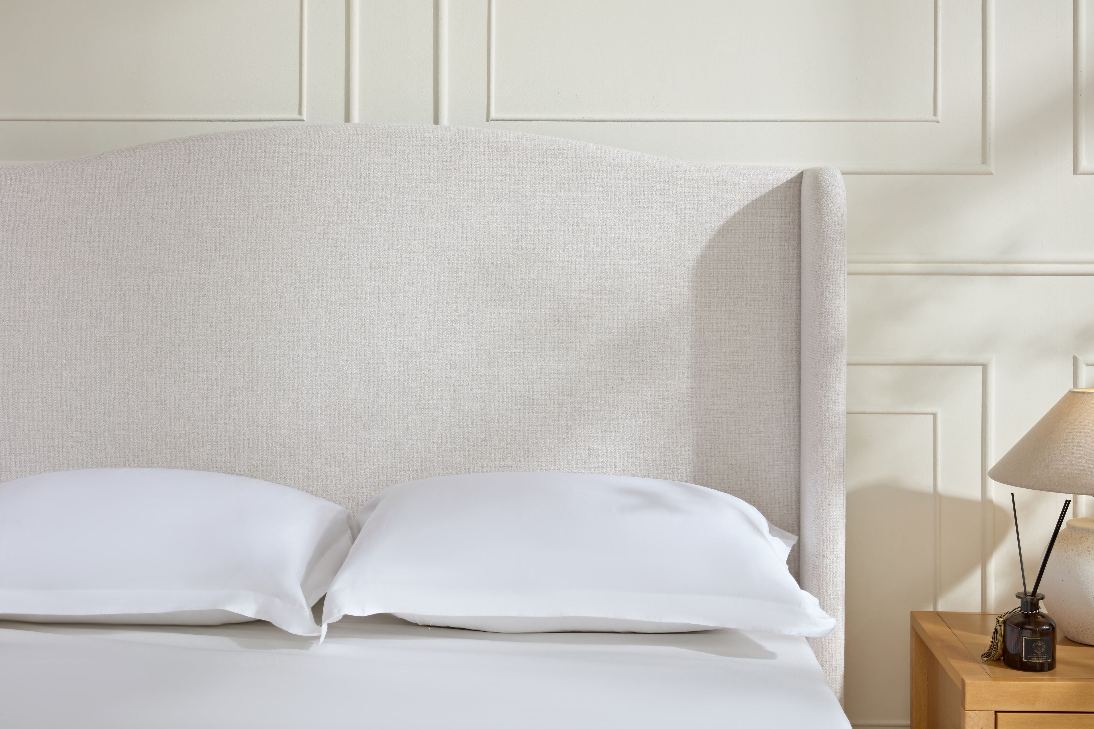 Hannah Upholstered Wingback Bed