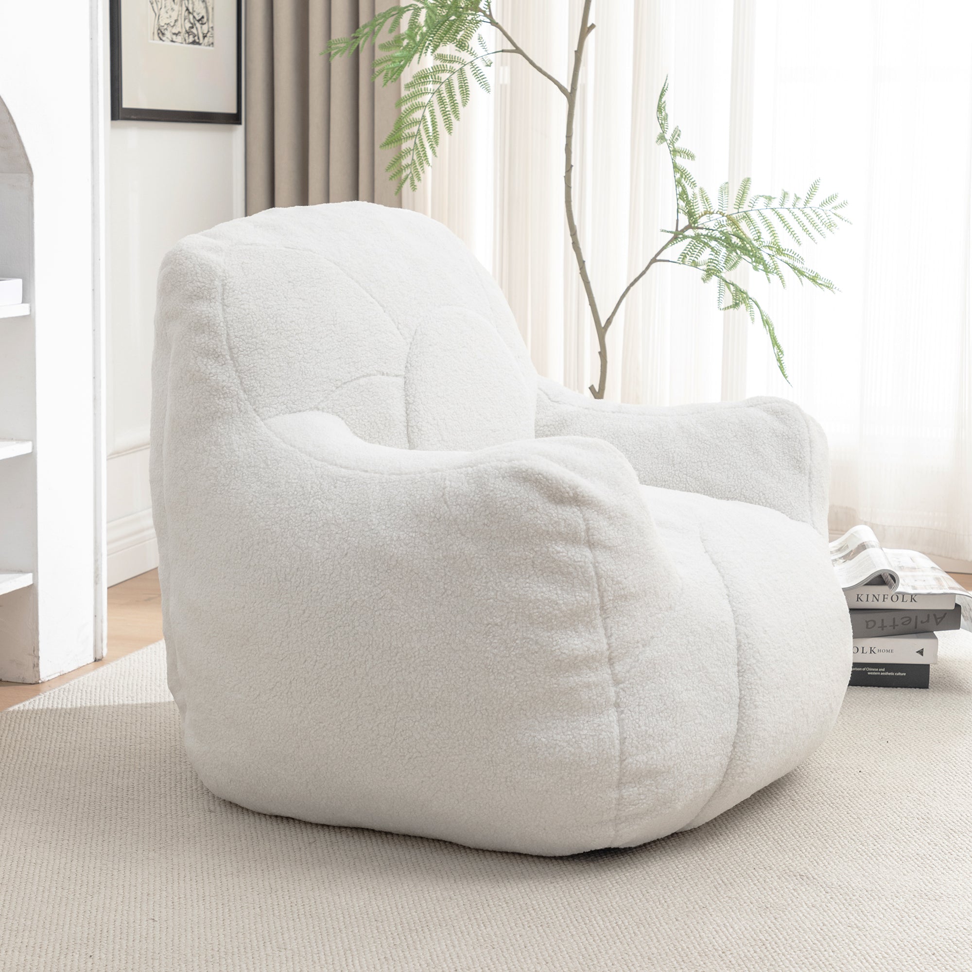 Tufted Memory Foam Bean Bag Chair