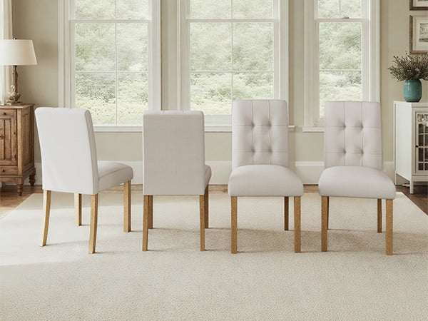 Franklin Tufted Upholstered Dining Chairs, Set of 4