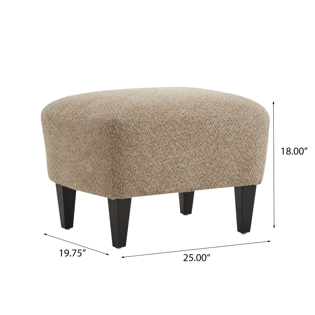 Gerald Boucle Upholstered Club Chair and Ottoman Set