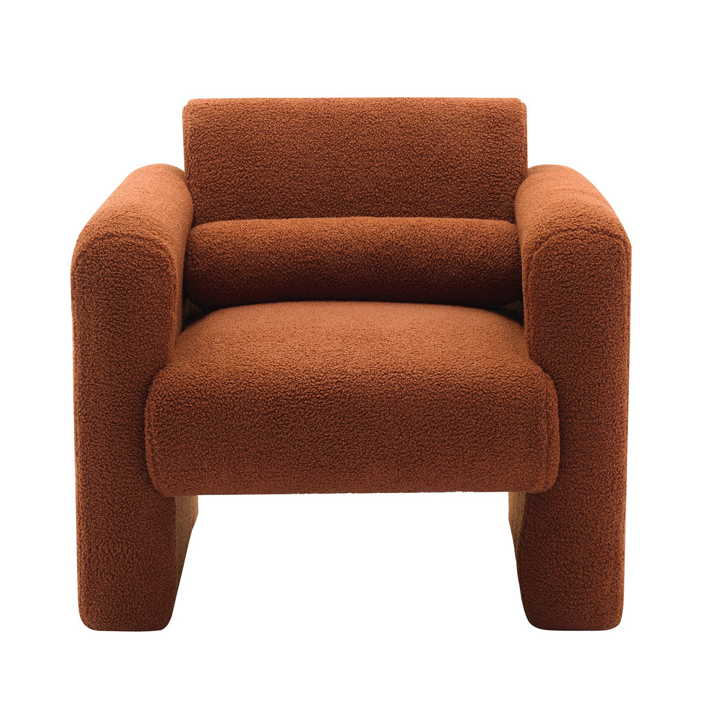 Marlowe Modern Sherpa Upholstered Comfy Reading Accent Chair