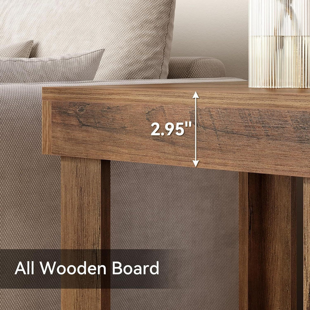 Radford 2-Tier Wooden End Table with Open Storage Shelves