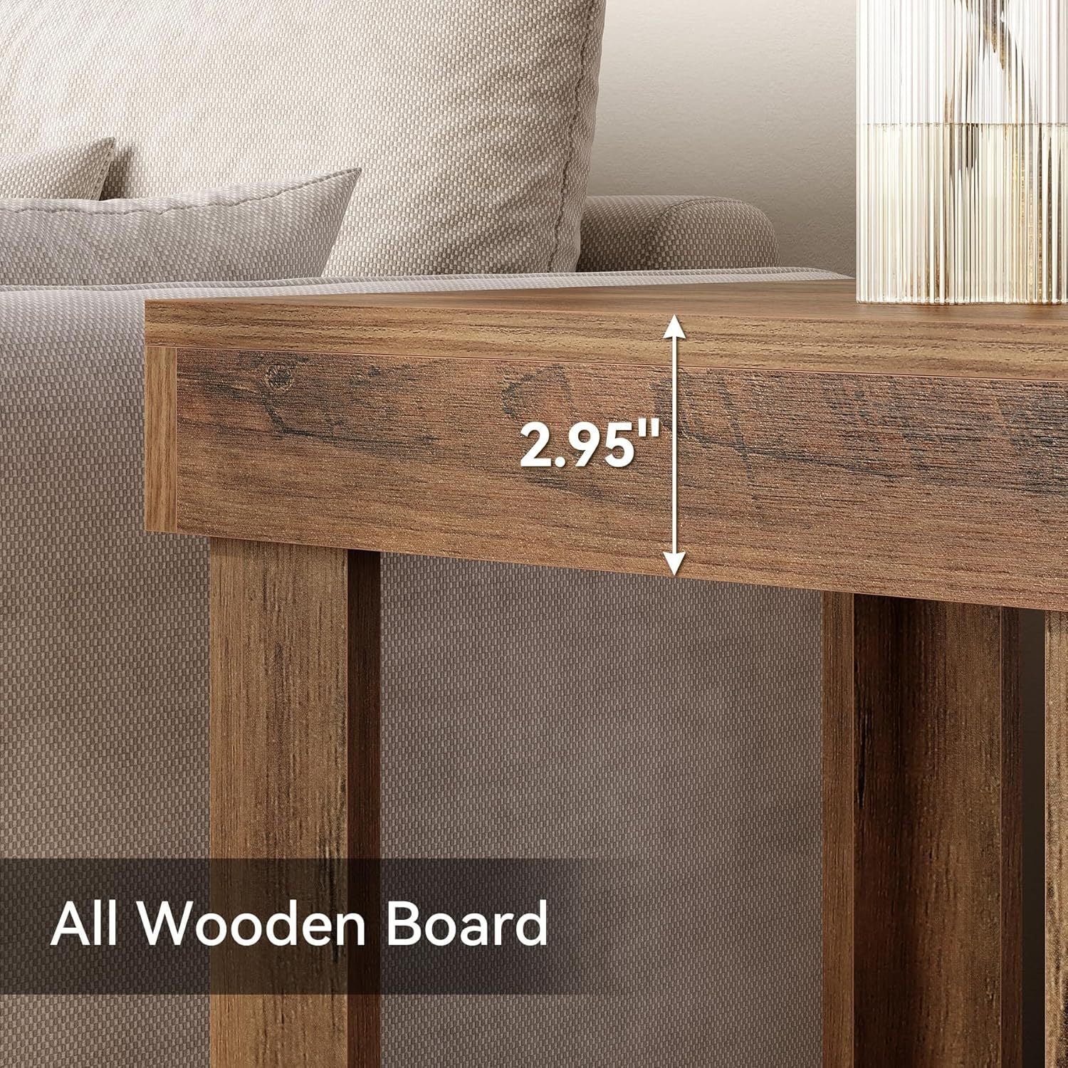Radford 2-Tier Wooden End Table with Open Storage Shelves