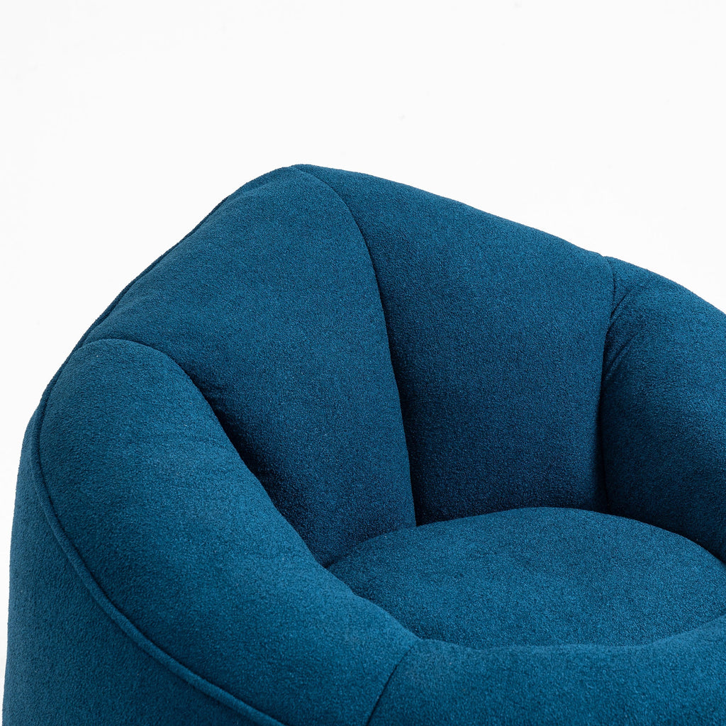 Bean Bag Sofa Chair with High-Pressure Foam and Footrest