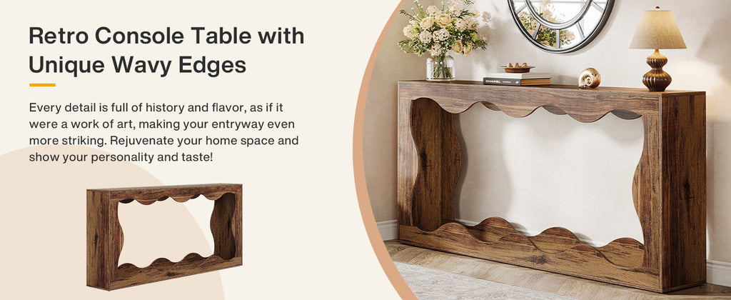 Winslow Scalloped Console Table with Storage