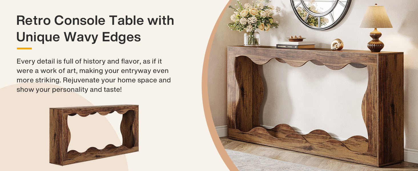 Winslow Scalloped Console Table with Storage