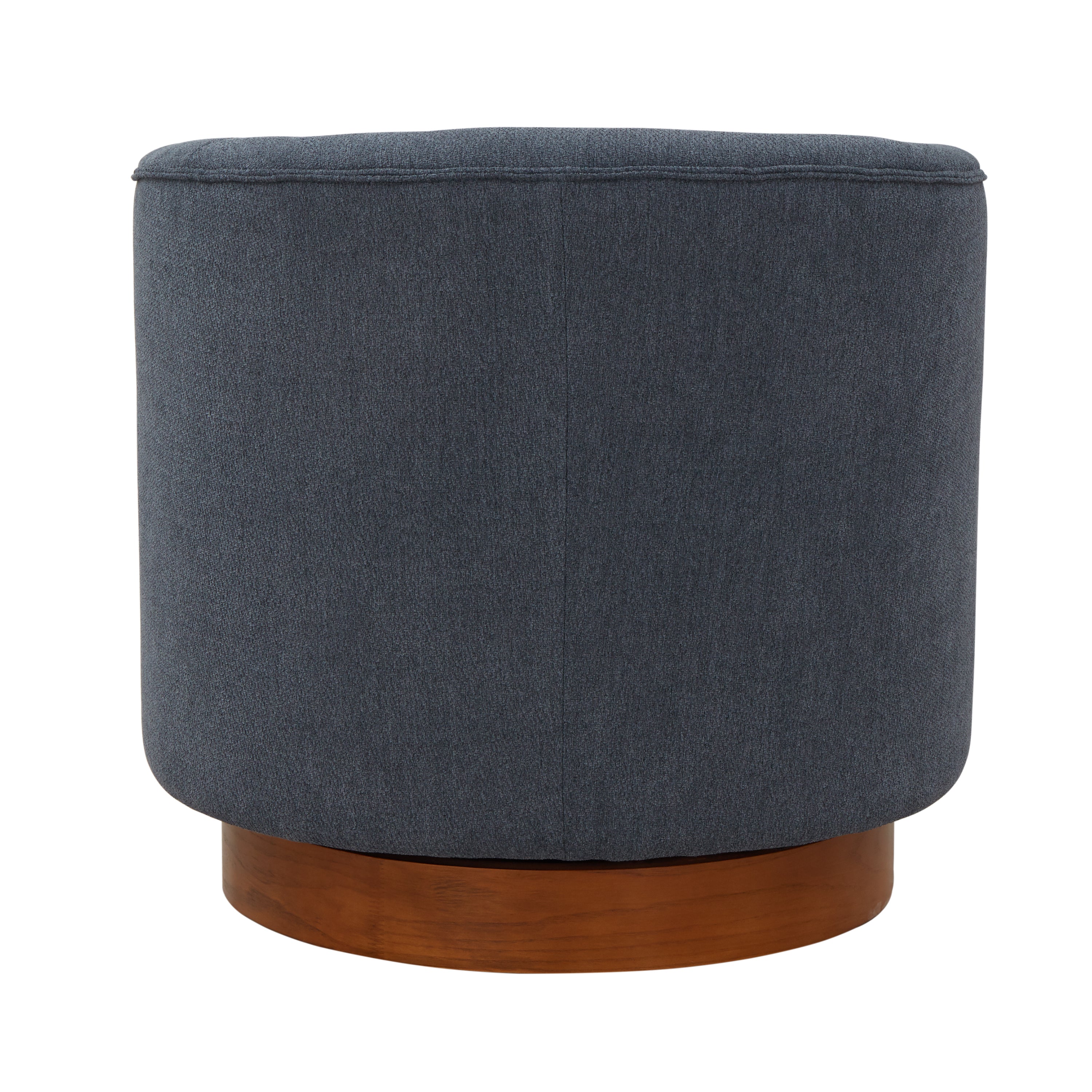 Miramar Wood Base Swivel Club Accent Chair