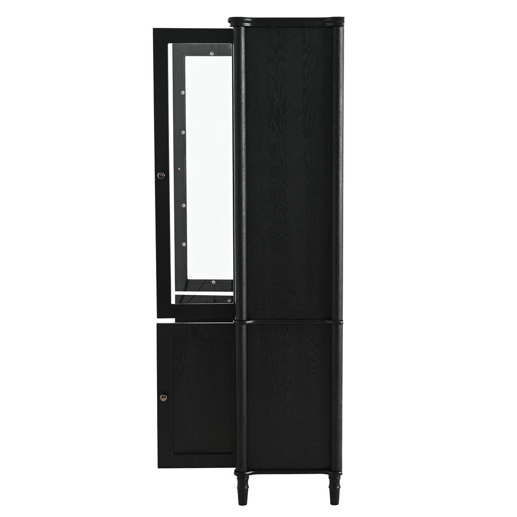 Vintage Style Display Cabinet with Double Glass Doors