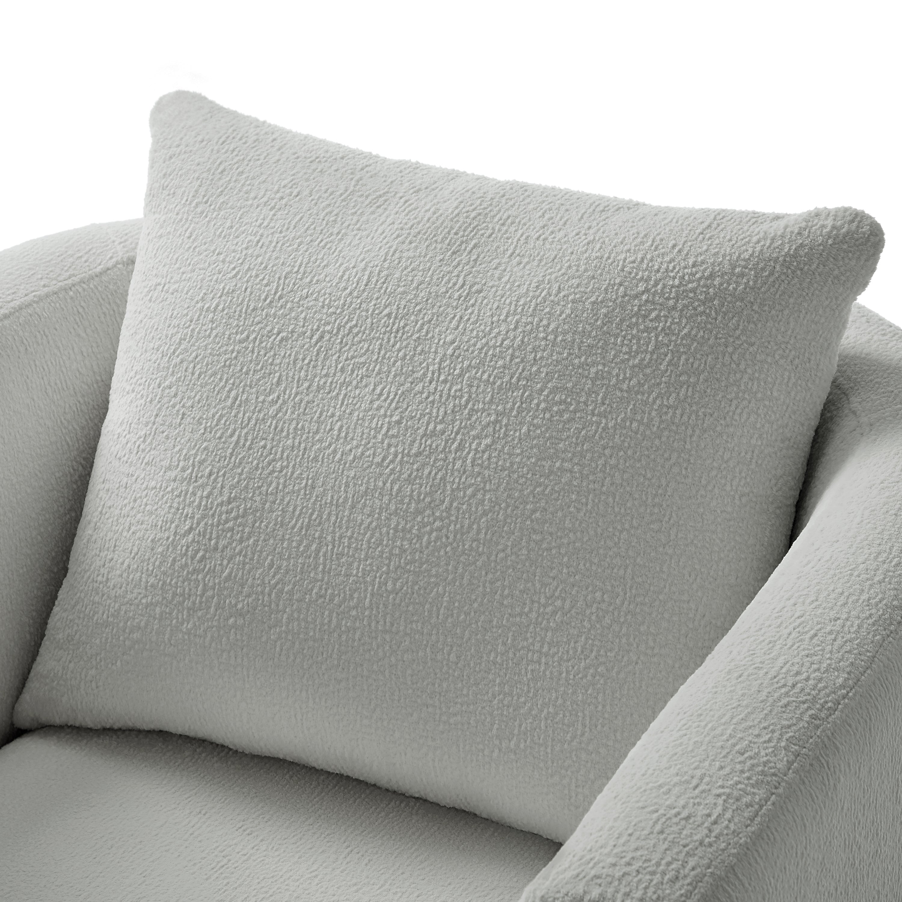 Sutton Light Grey Performance Fabric Swivel Barrel Chair