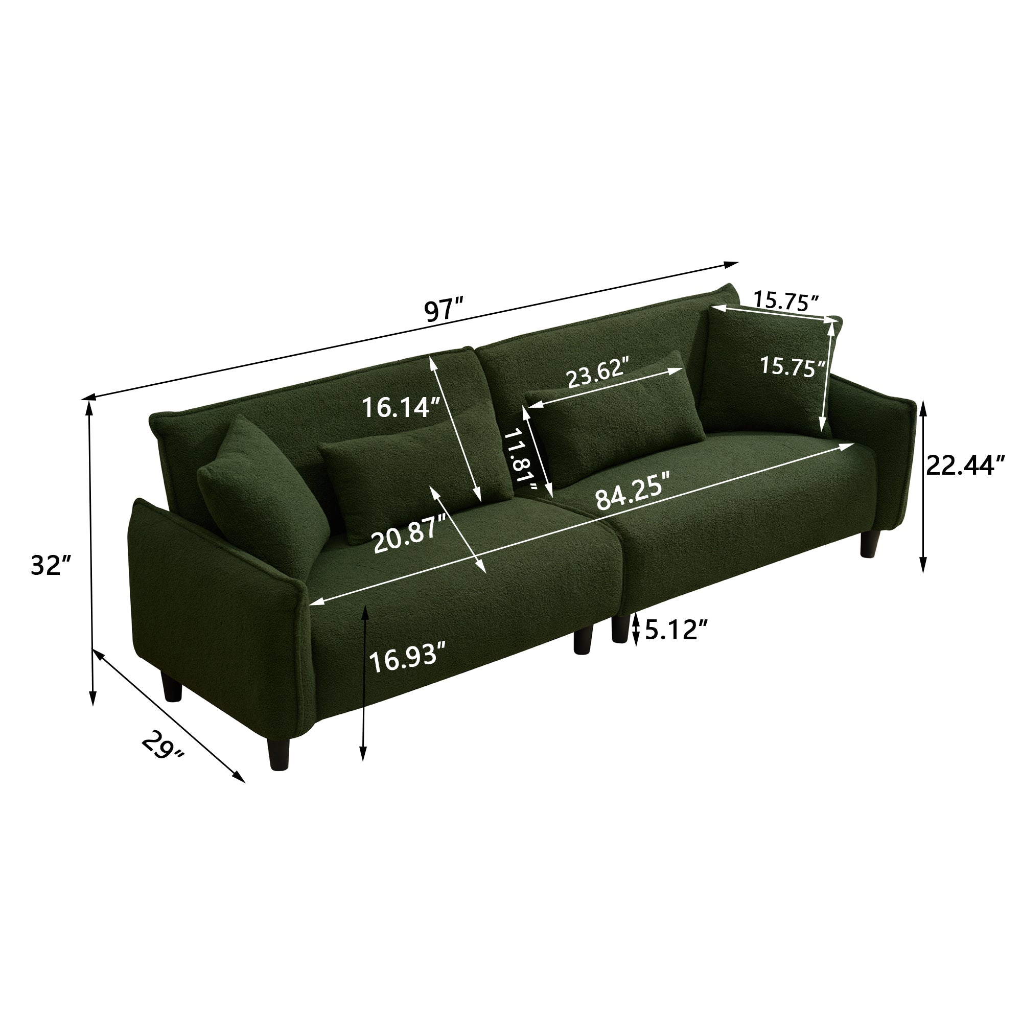 Teddy Velvet Sofa