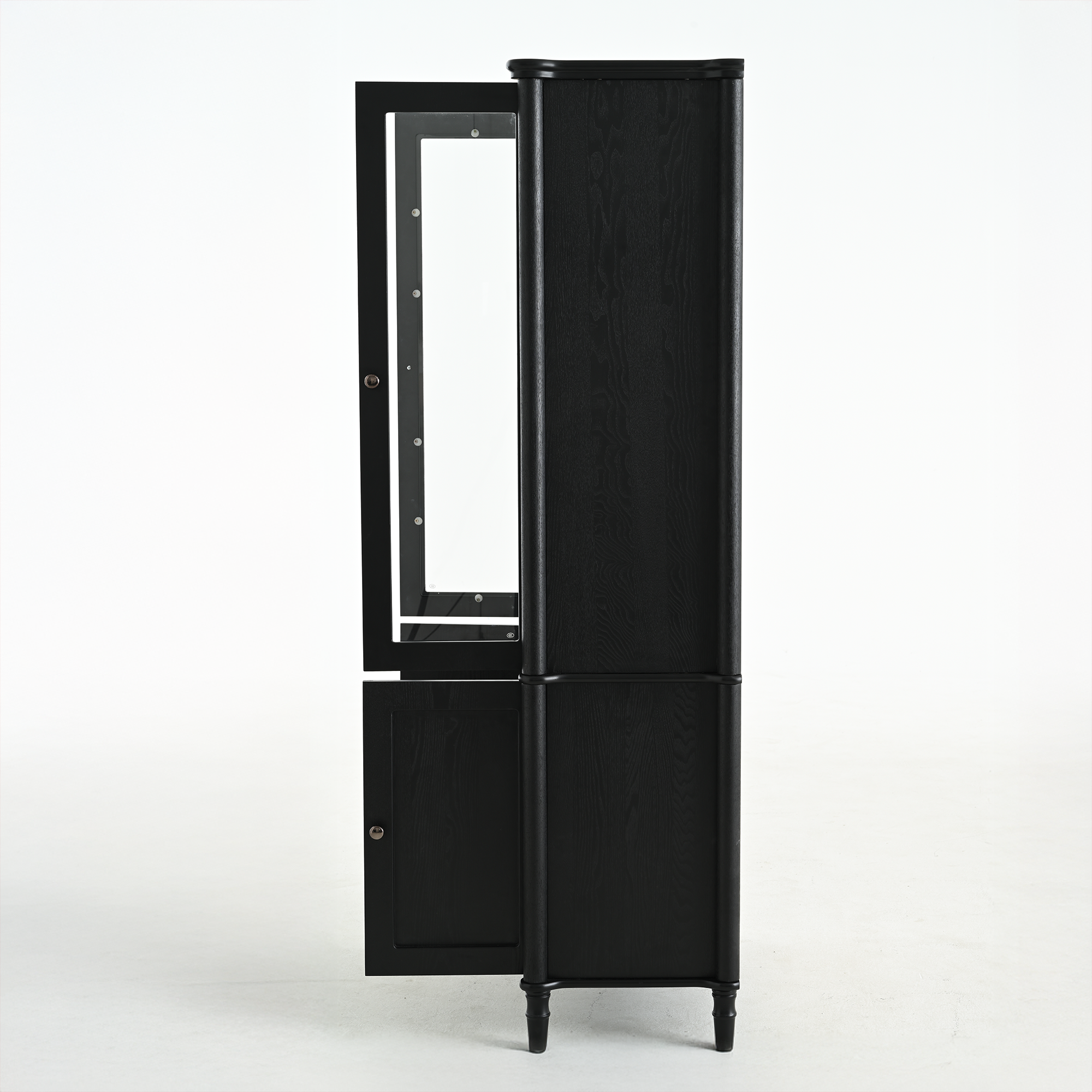 Vintage Style Display Cabinet with Double Glass Doors