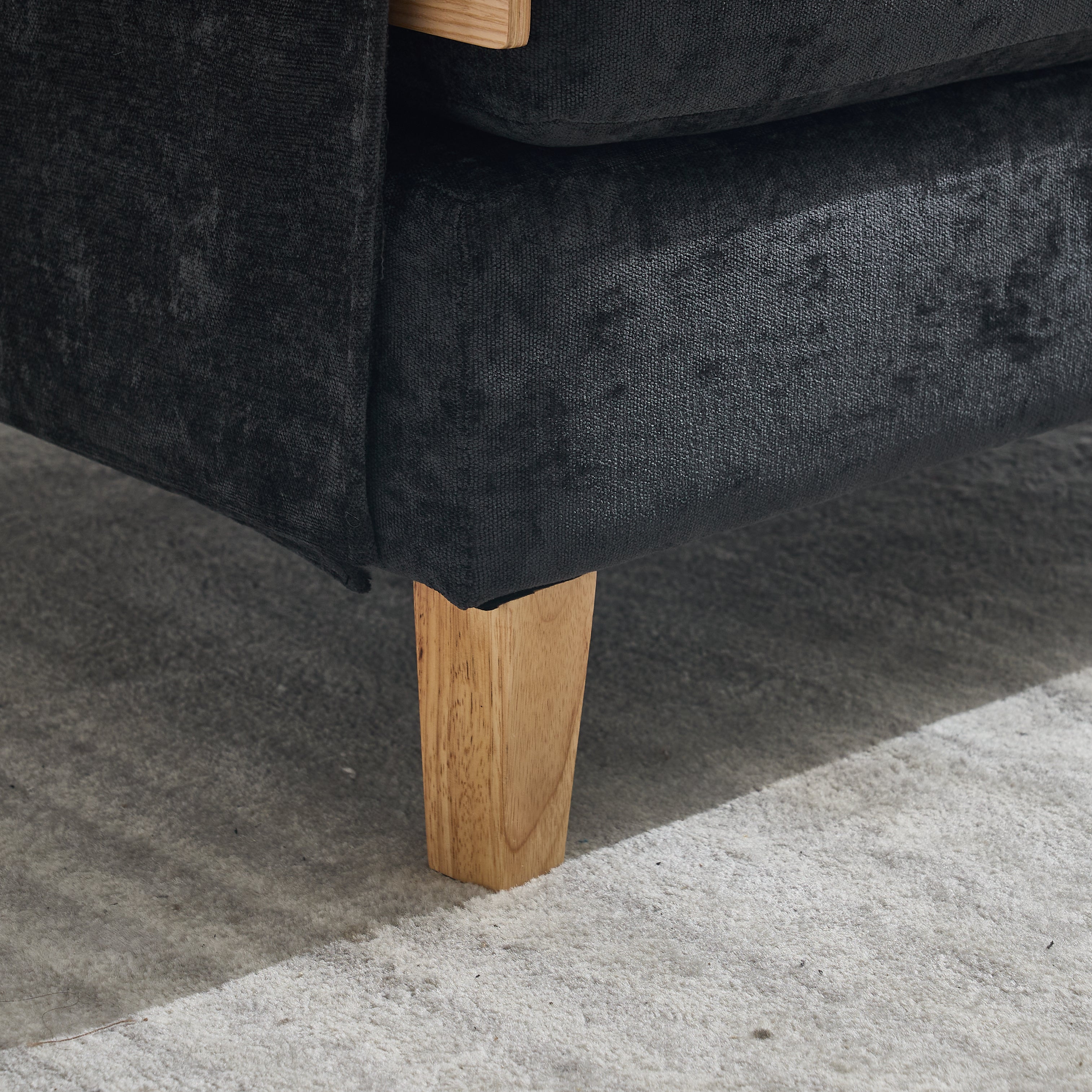 Mid-Century Modern Chenille Foldable Sofa Bed Recliner