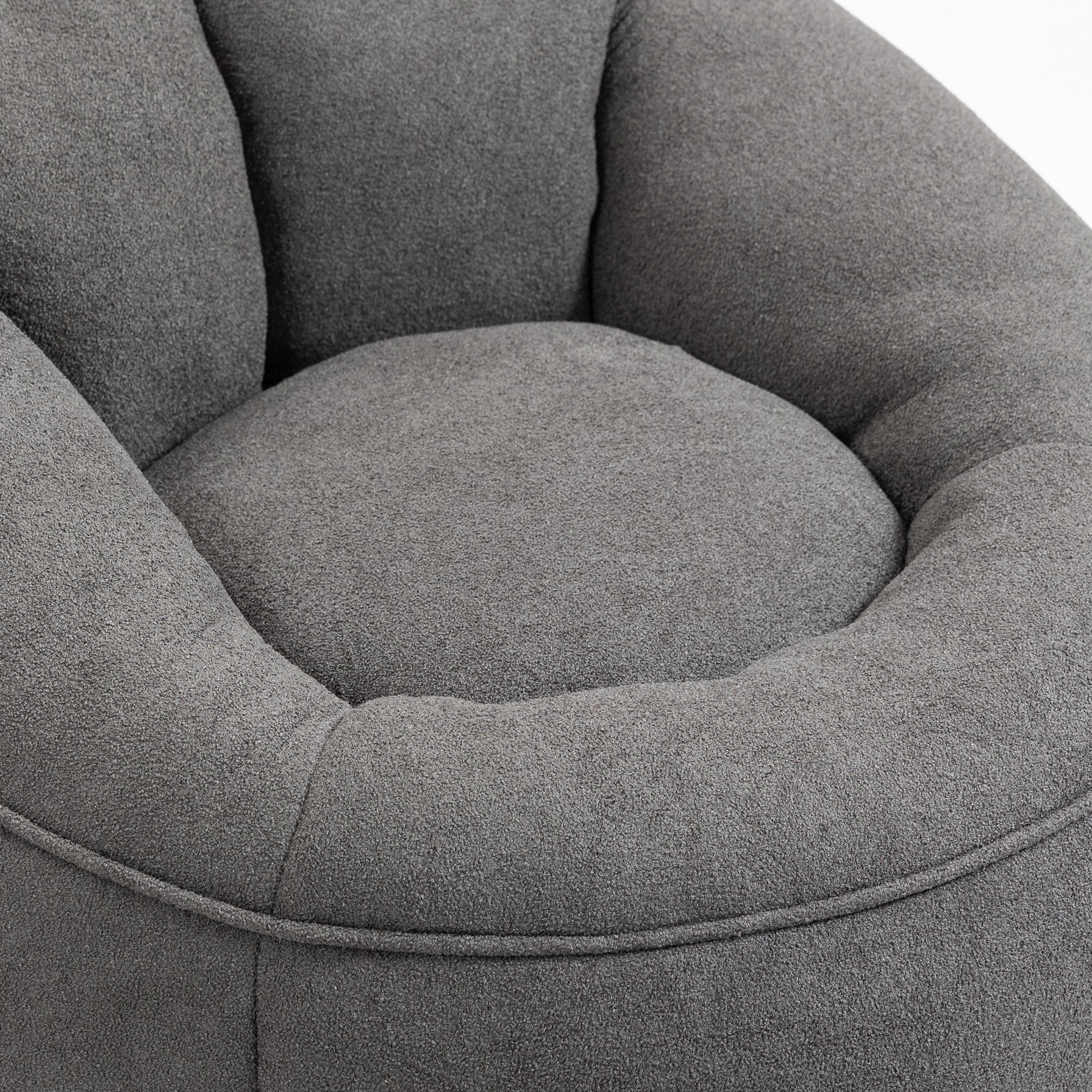 Bean Bag Sofa Chair with High-Pressure Foam and Footrest
