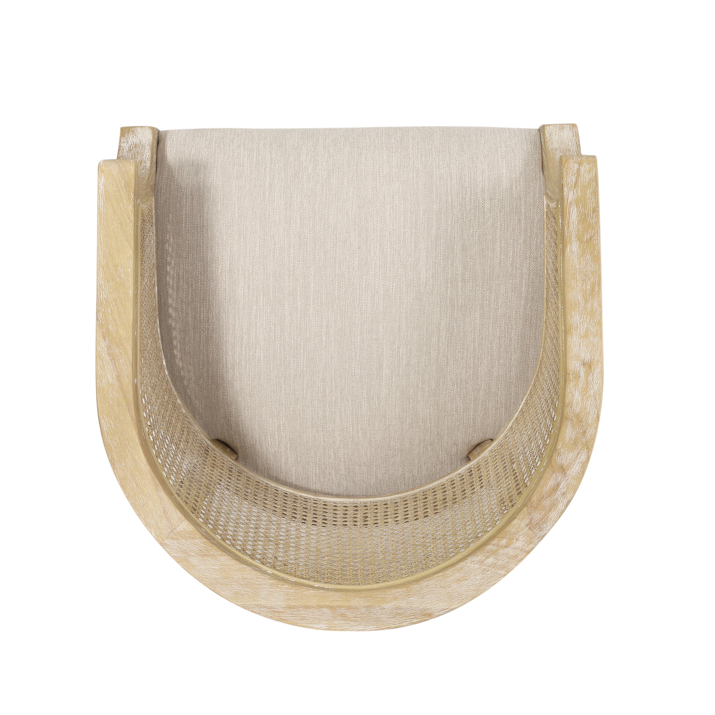 Accent Chair Rubber Wood Beige Natural