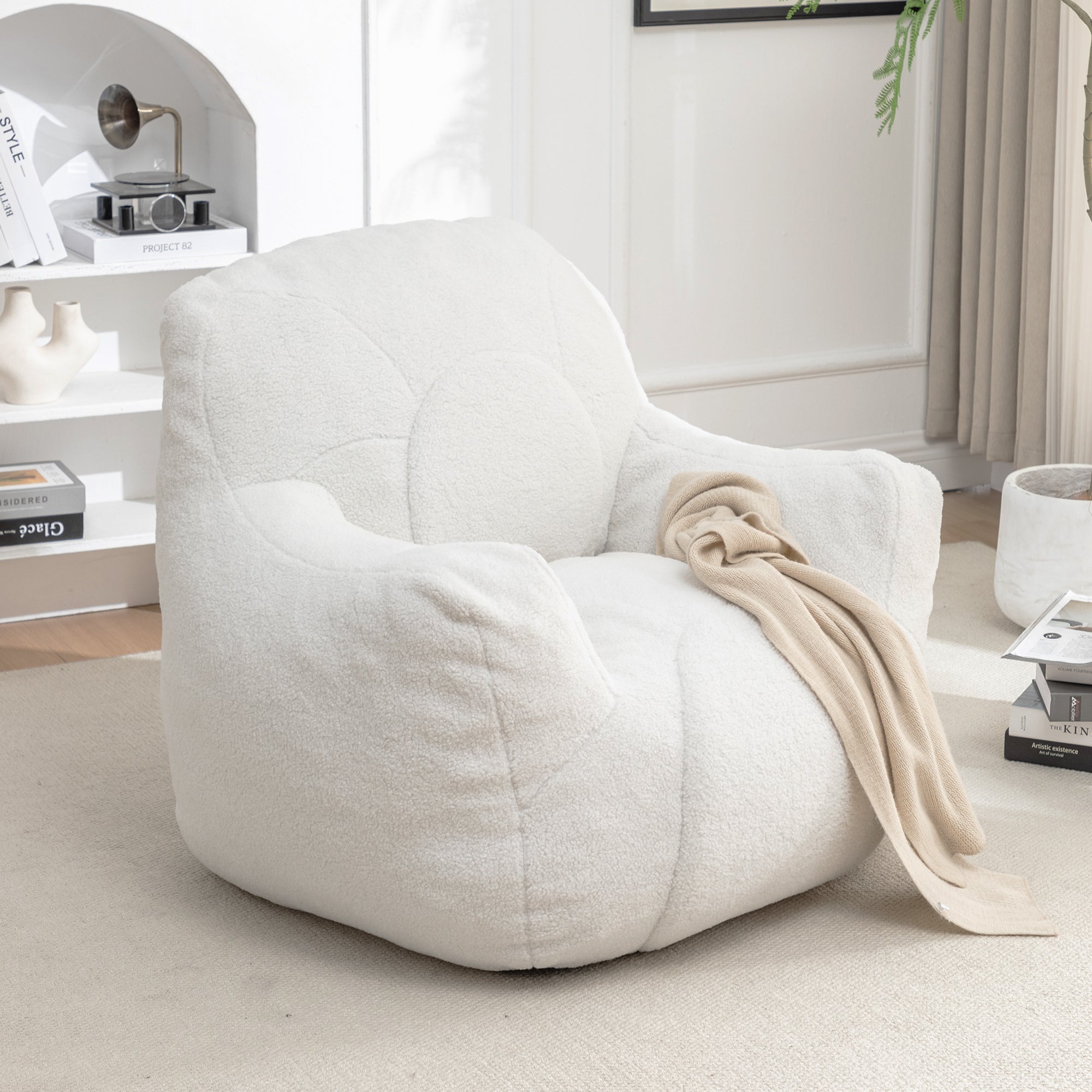 Tufted Memory Foam Bean Bag Chair