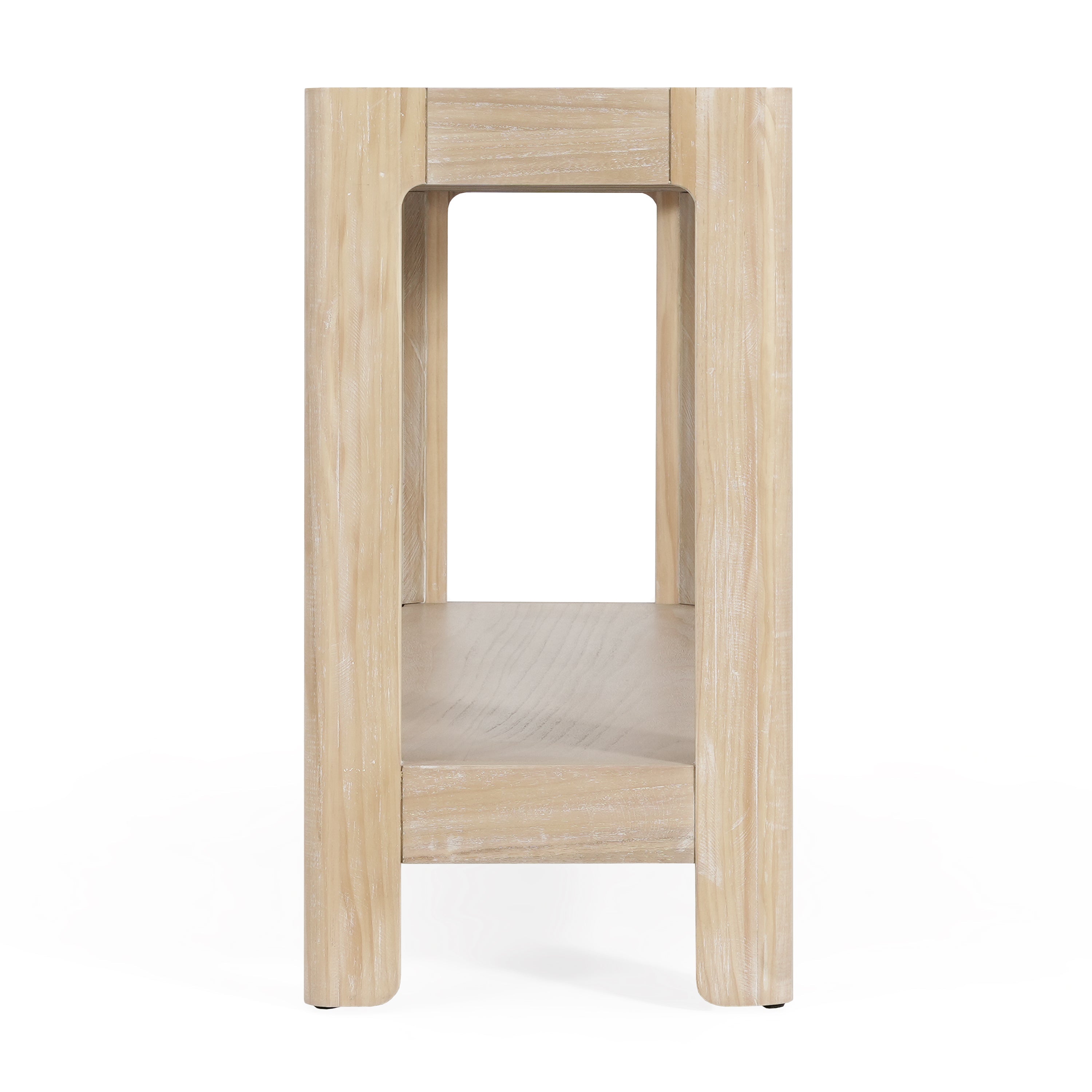 Modern Farmhouse Minimalist Rounded Console Table