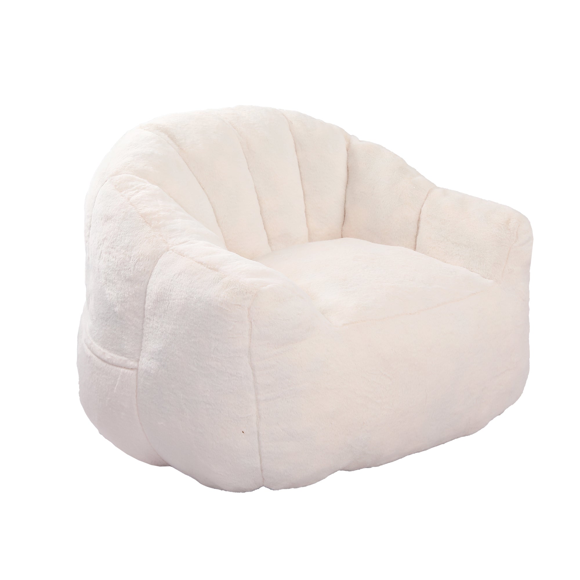 Beanbag Sofa Chair with Armrests Stuffed with High-Density Foam