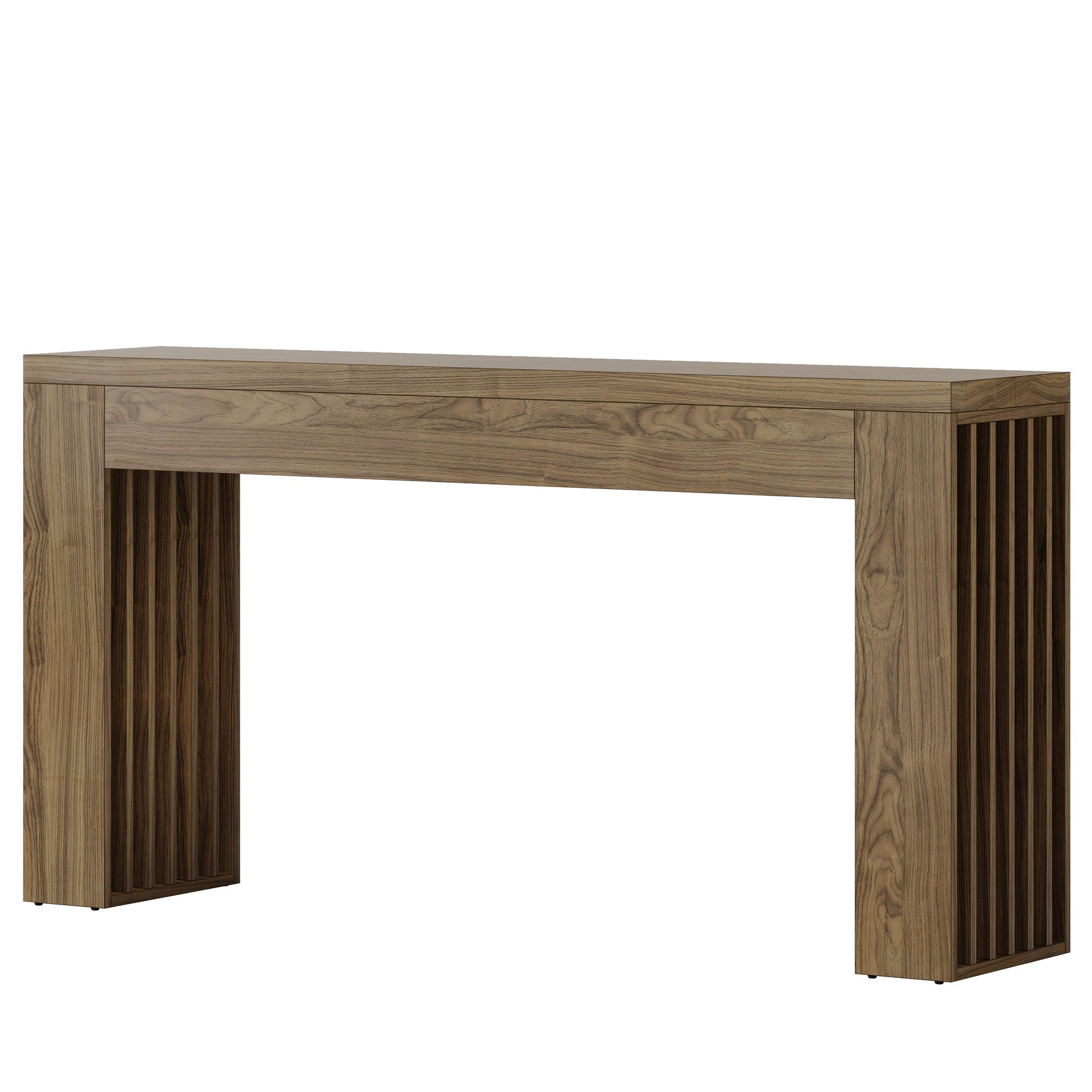 Langley Farmhouse Console Table with Vertical Slat Legs