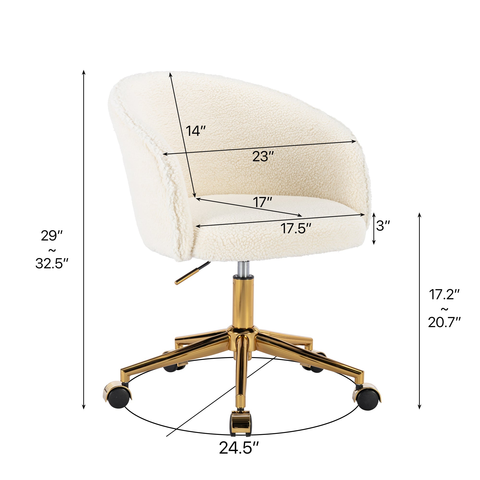 Sherpa Club Home Office Desk Chair