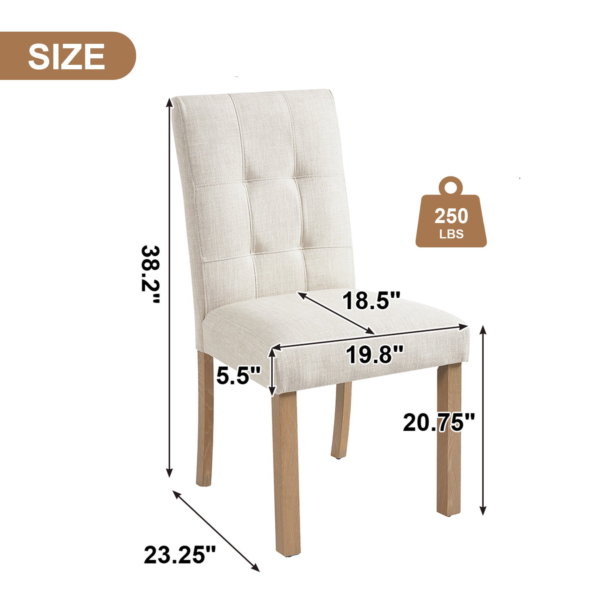Franklin Tufted Upholstered Dining Chairs, Set of 4