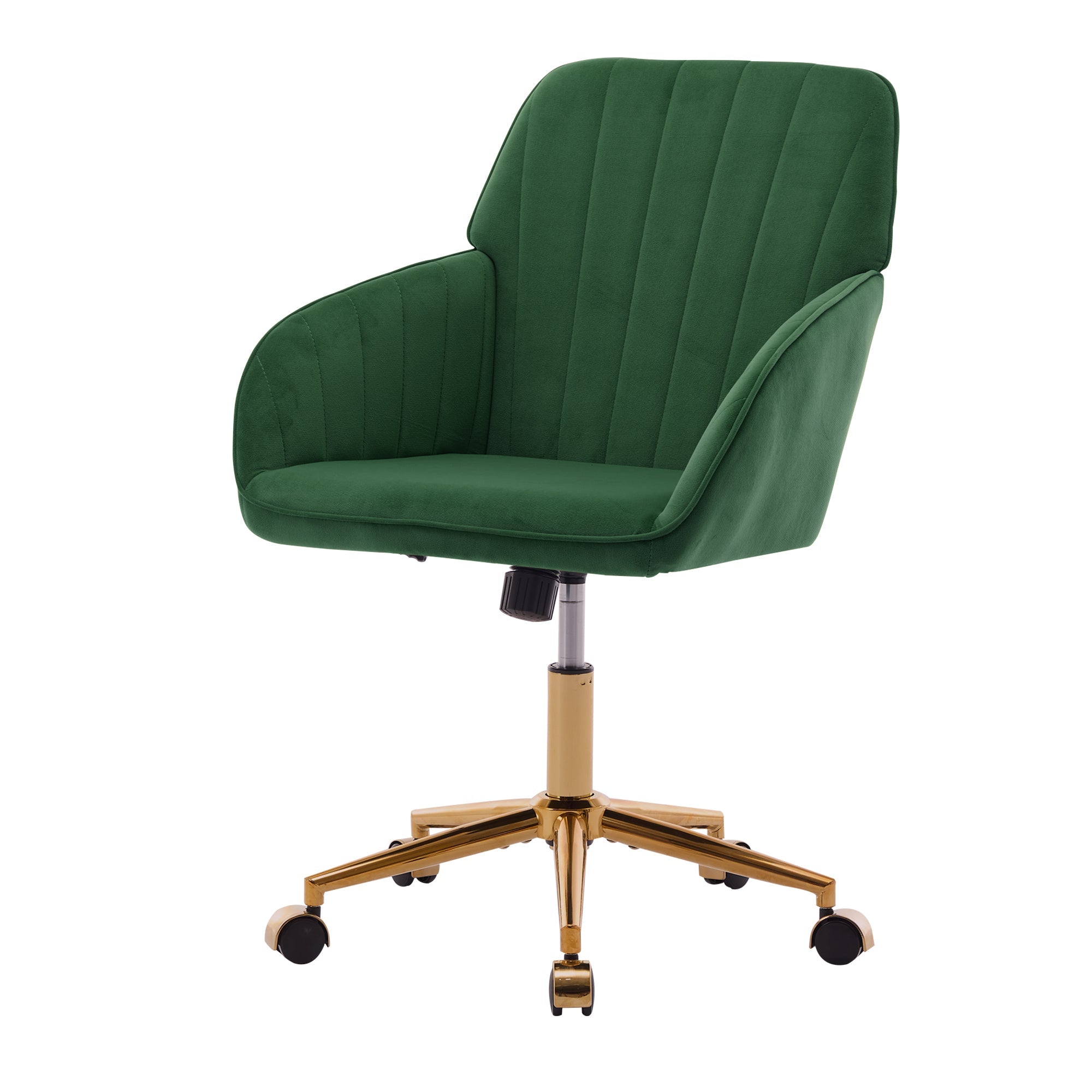 Adjustable Ergonomic Swivel Chair with Golden Base