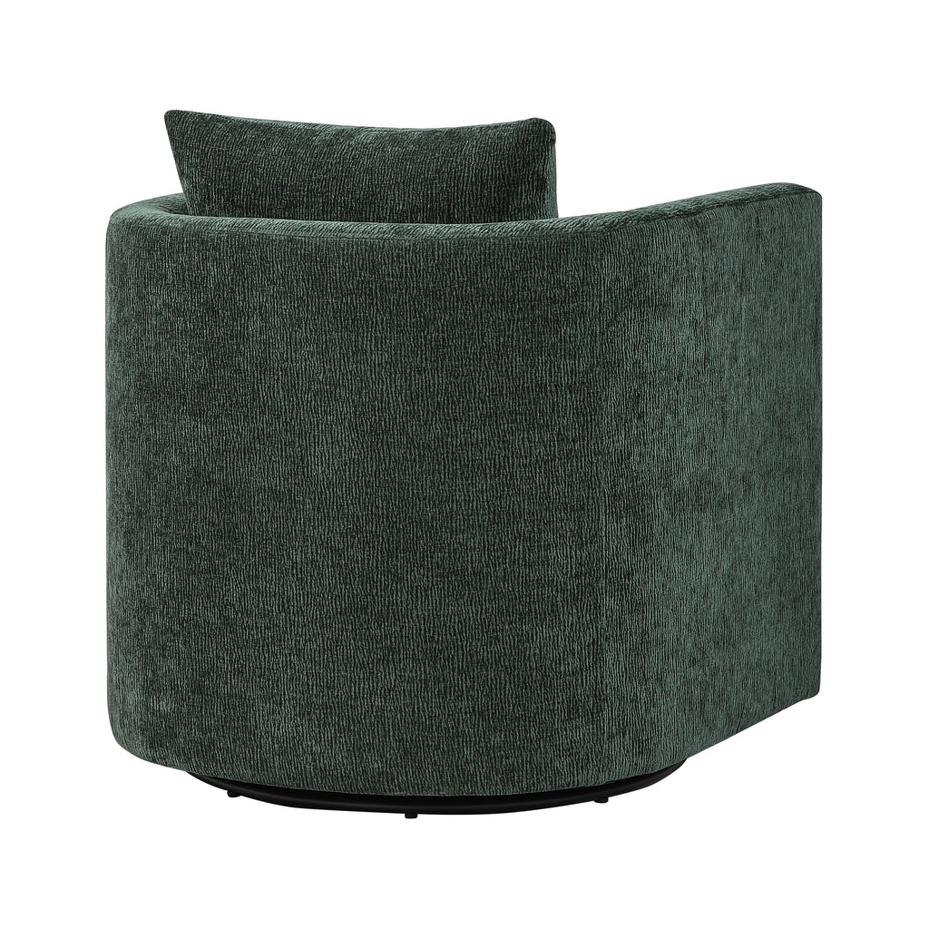 Sutton Light Grey Performance Fabric Swivel Barrel Chair