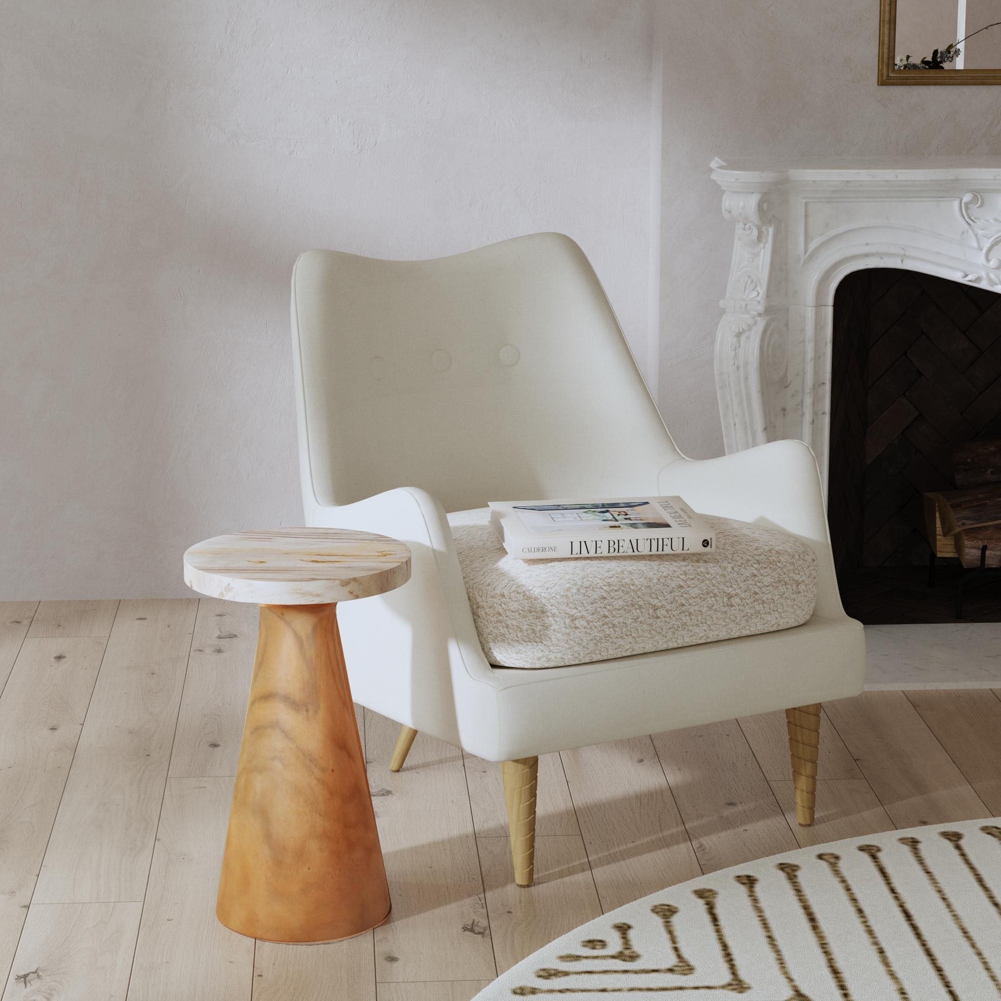 Kayu Petrifed Wood Pedestal Table