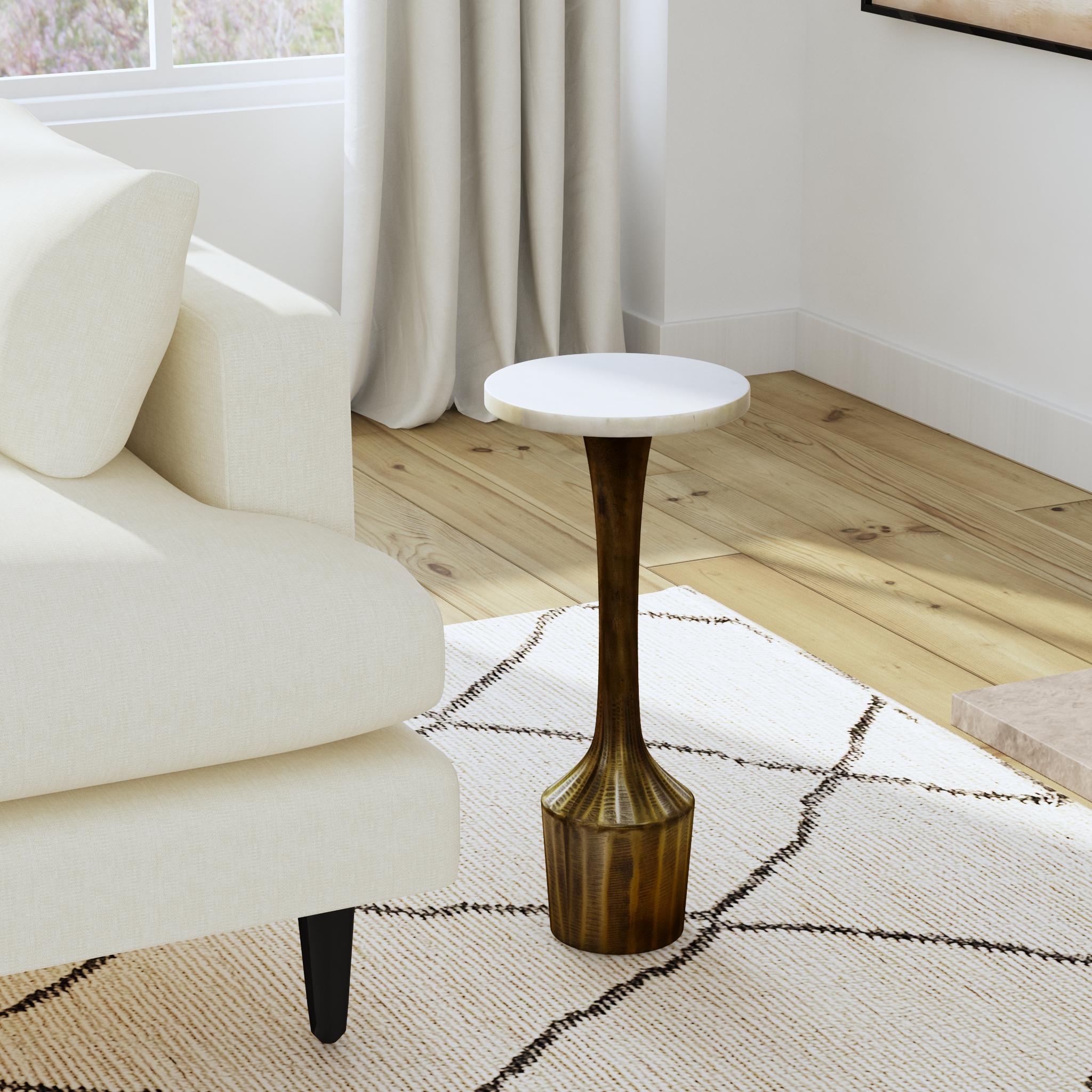 Alto Textured Metal Martini Accent Table