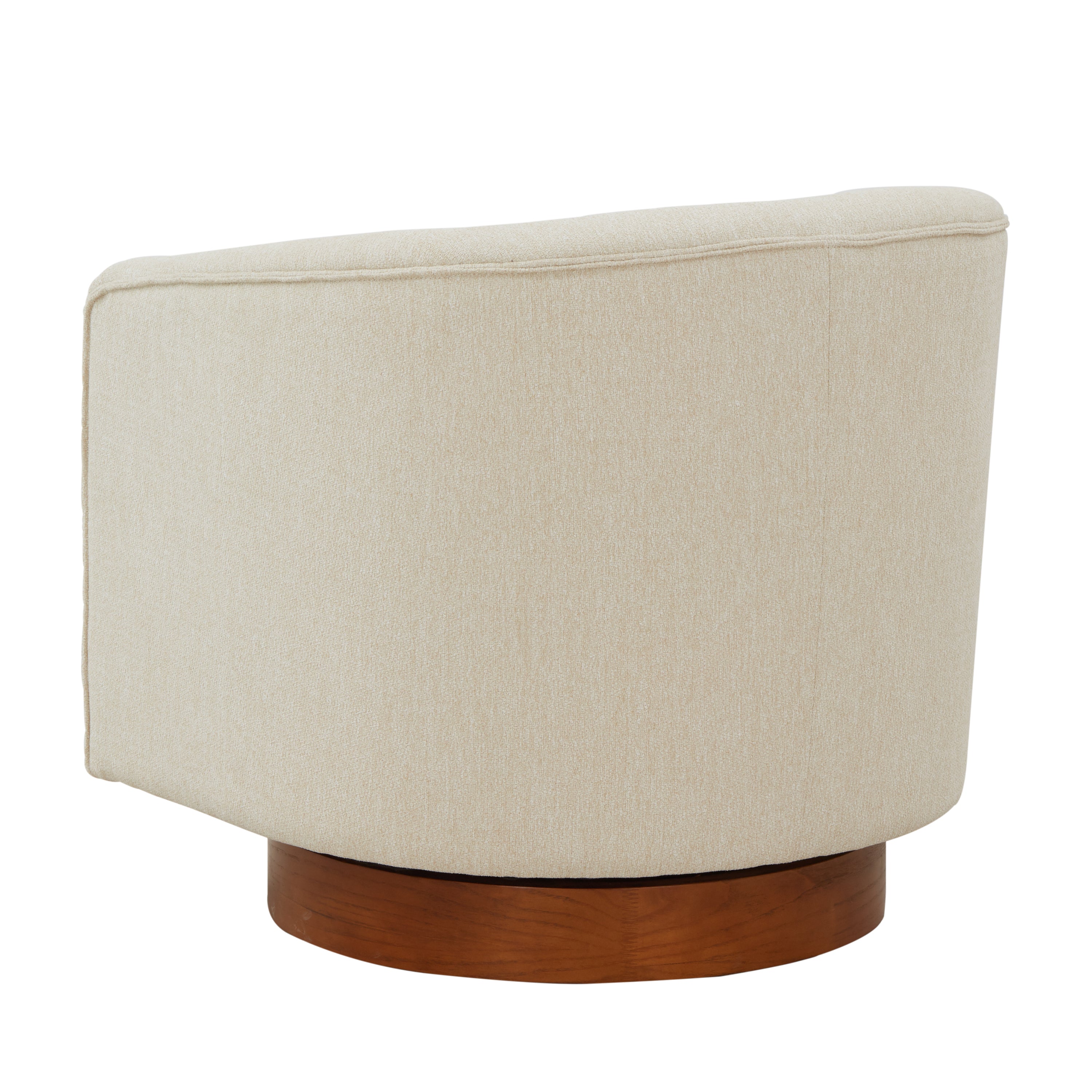 Miramar Wood Base Swivel Club Accent Chair
