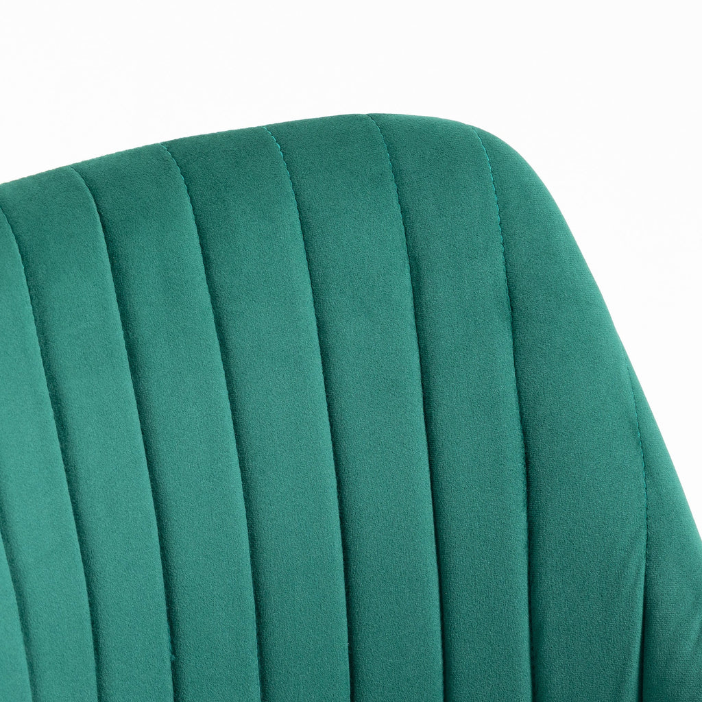 Scalloped Velvet Swivel Desk Chair
