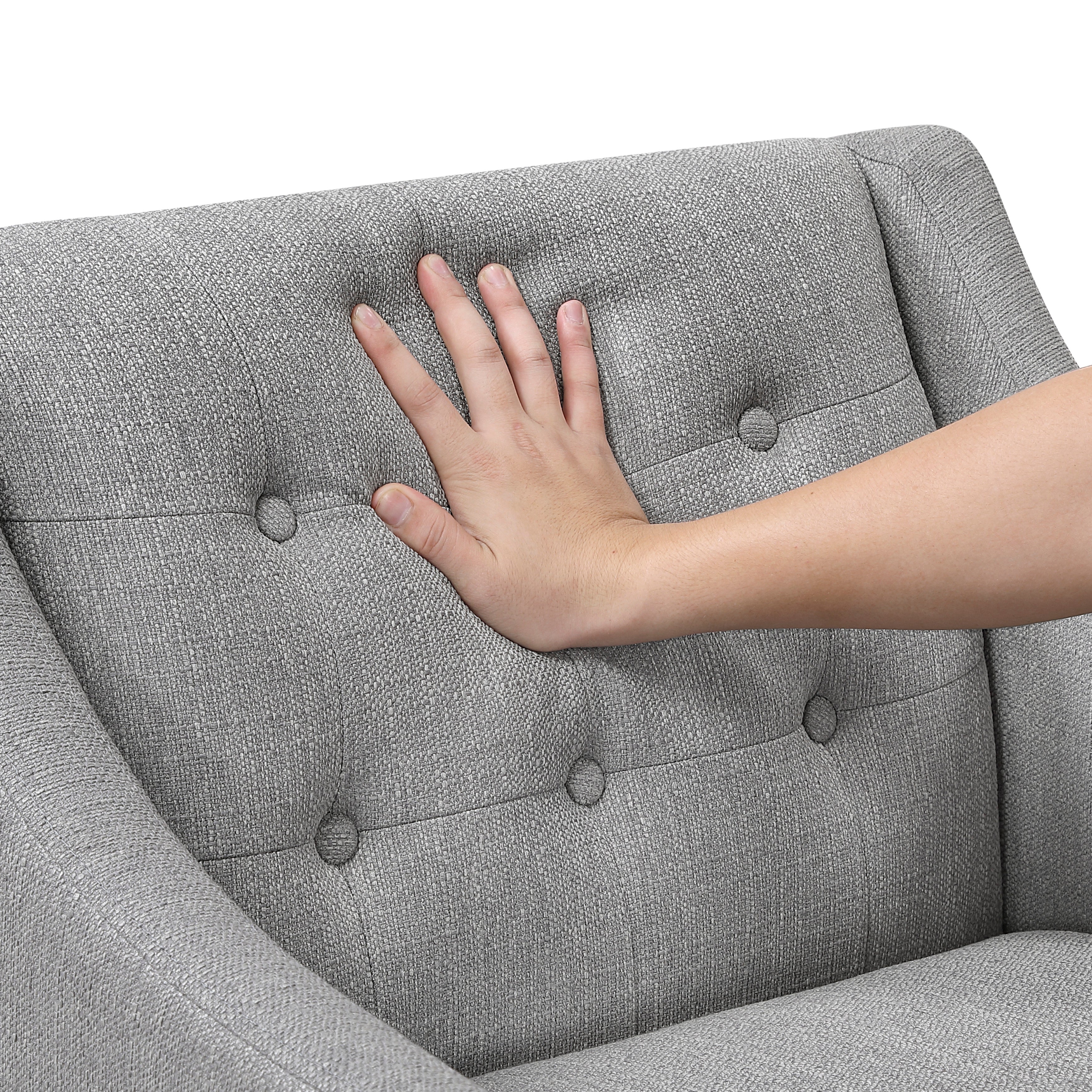Contemporary Button Tufted Accent Chair