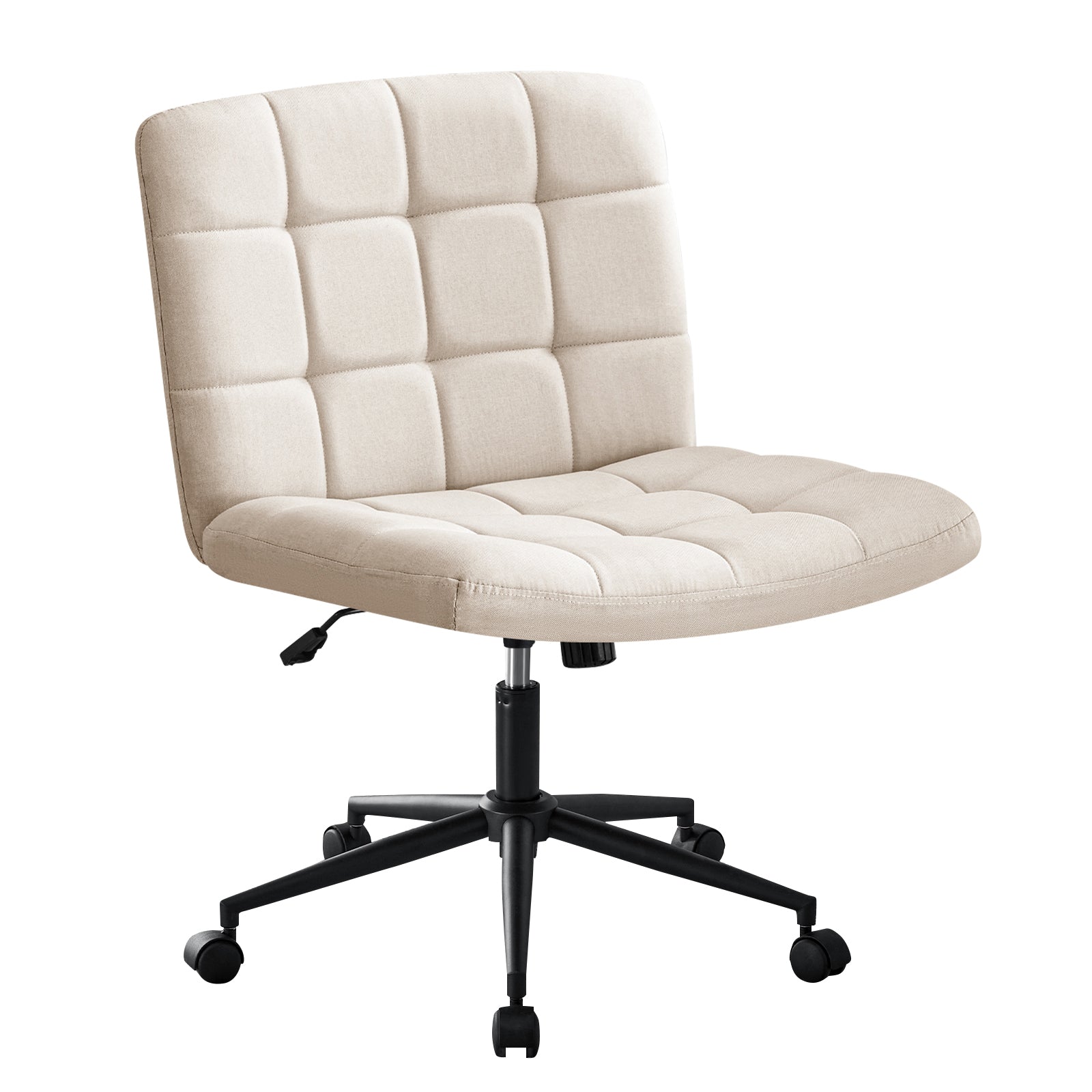 Desk Chair with Wheels, Armless Desk Chair, Adjustable Height 360° Rolling Swivel