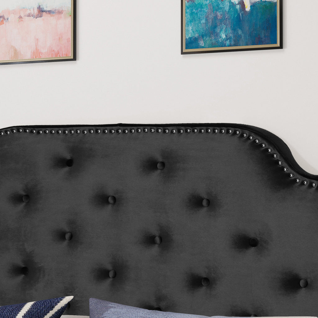 Luella Button Tufted Upholstered Headboard