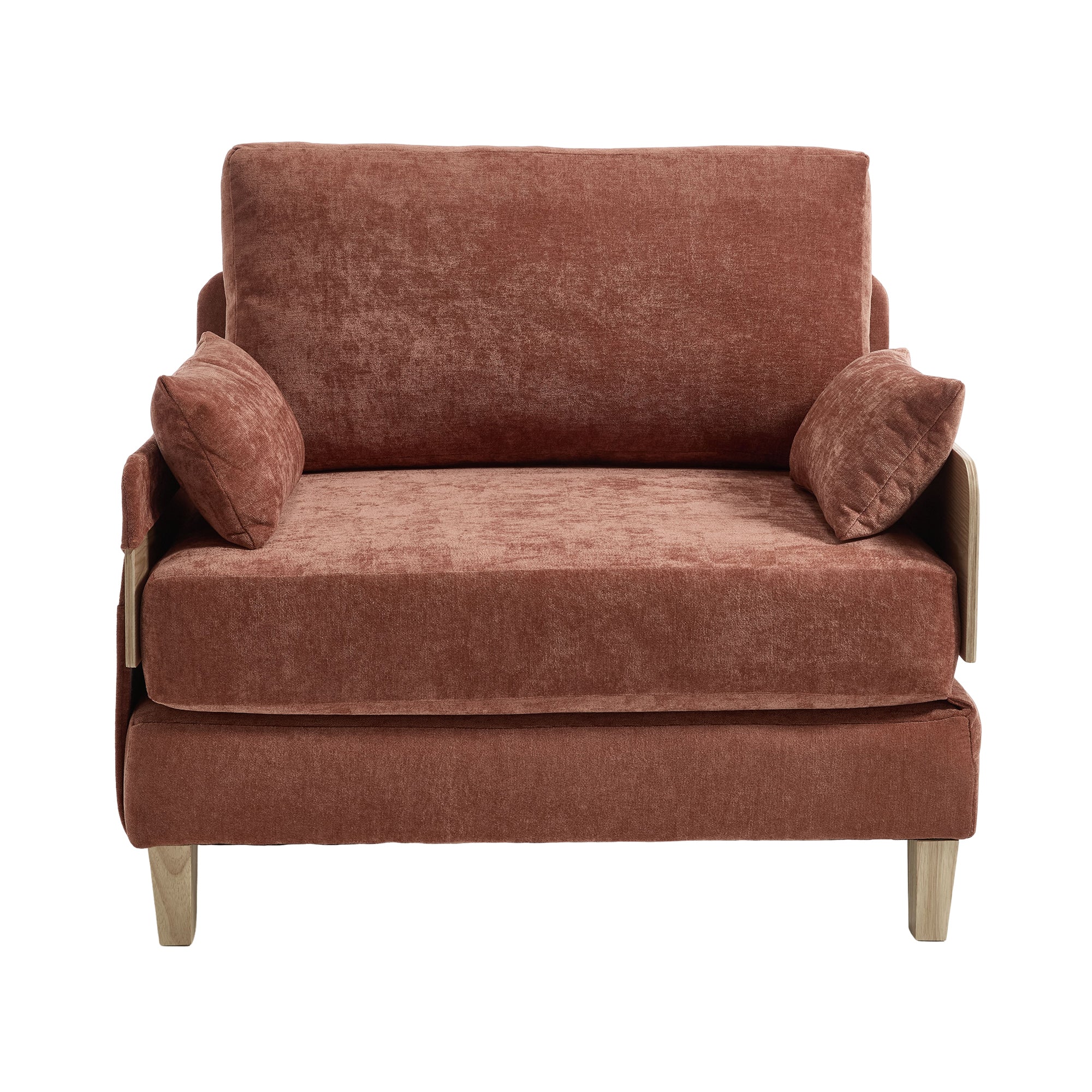 Mid-Century Modern Chenille Foldable Sofa Bed Recliner