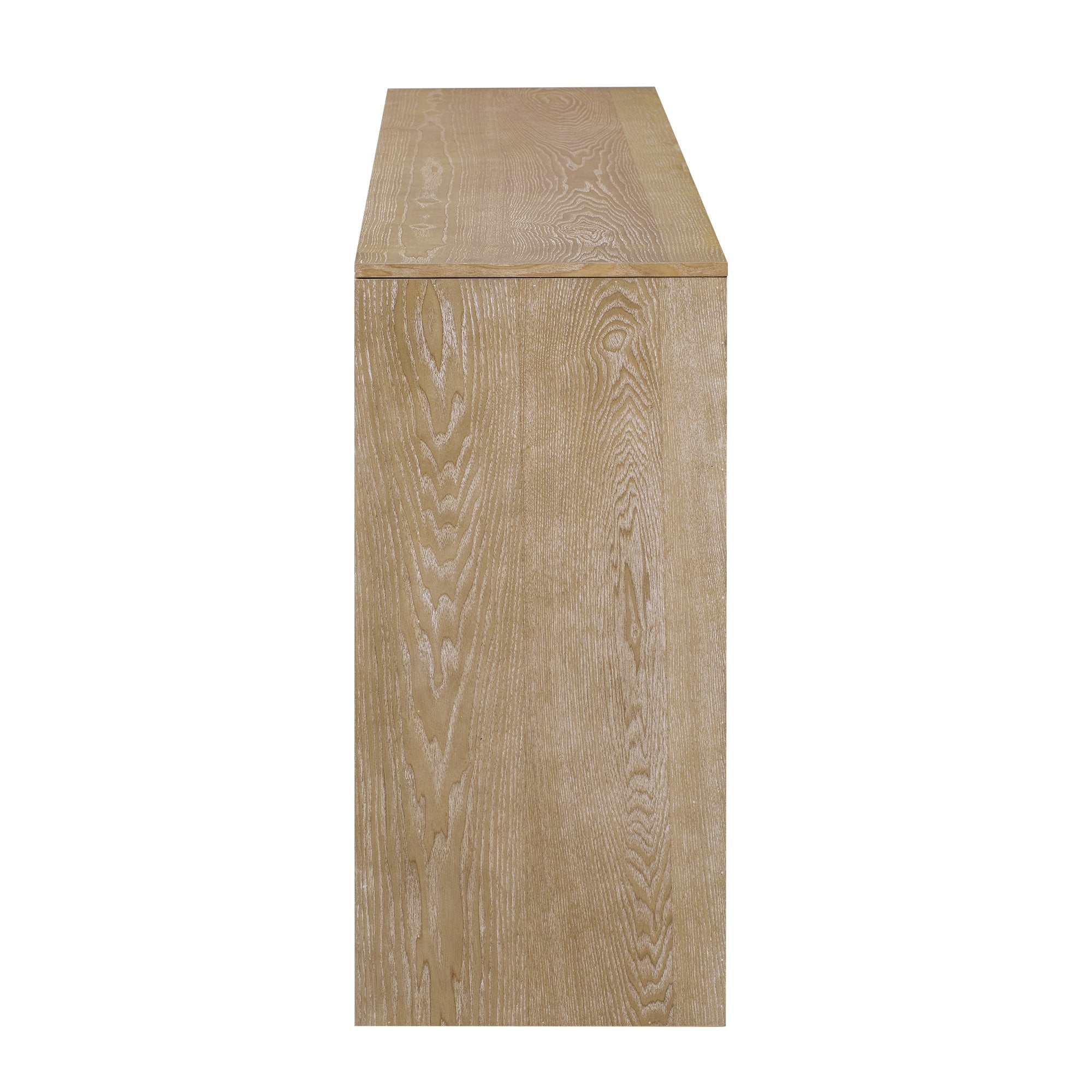 Modern Farmhouse Waterfall Console Table with 2 Concealed Drawers