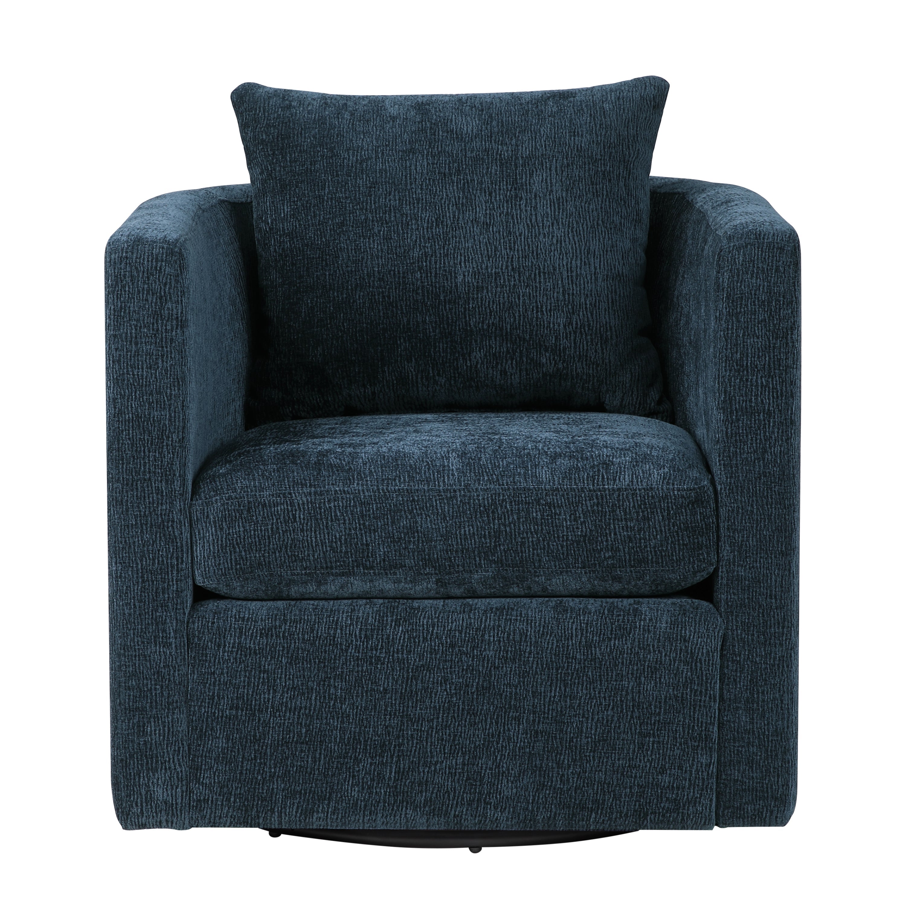 Sutton Light Grey Performance Fabric Swivel Barrel Chair