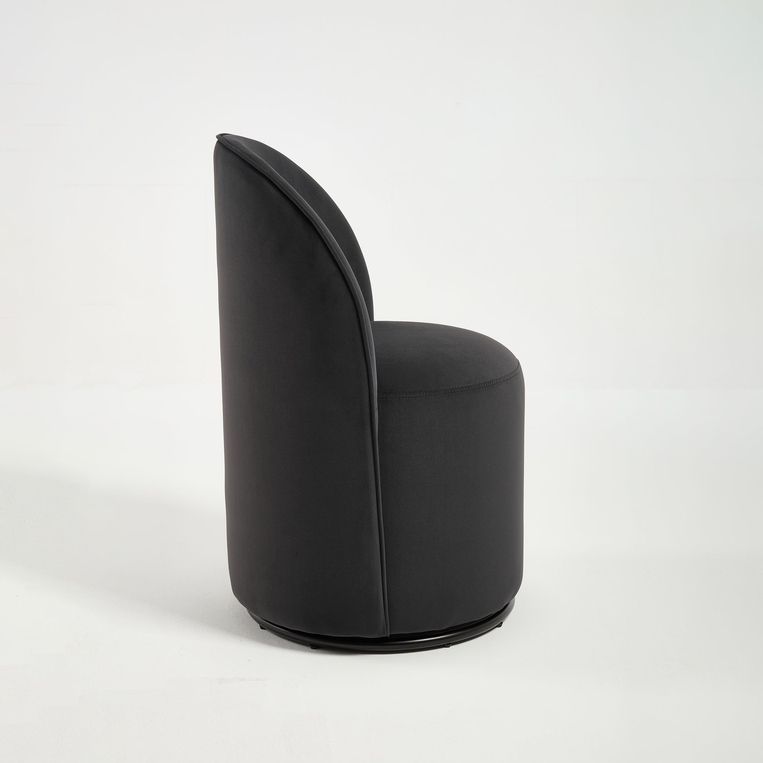 Ashcombe Mid Century Modern Round Velvet Dining Chair