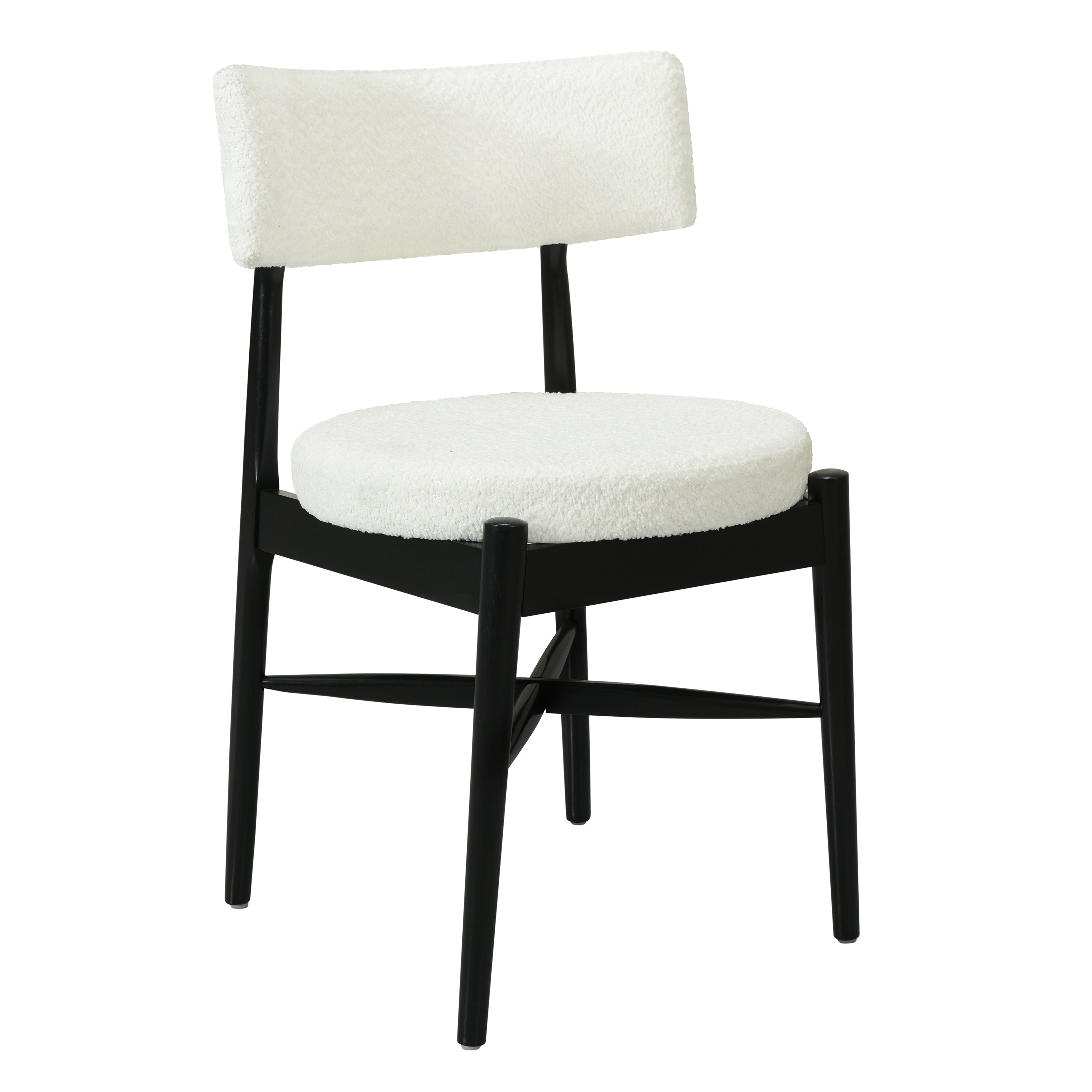 Harveston Mid Century Modern Boucle Upholstered Dining Chairs, Set of 2