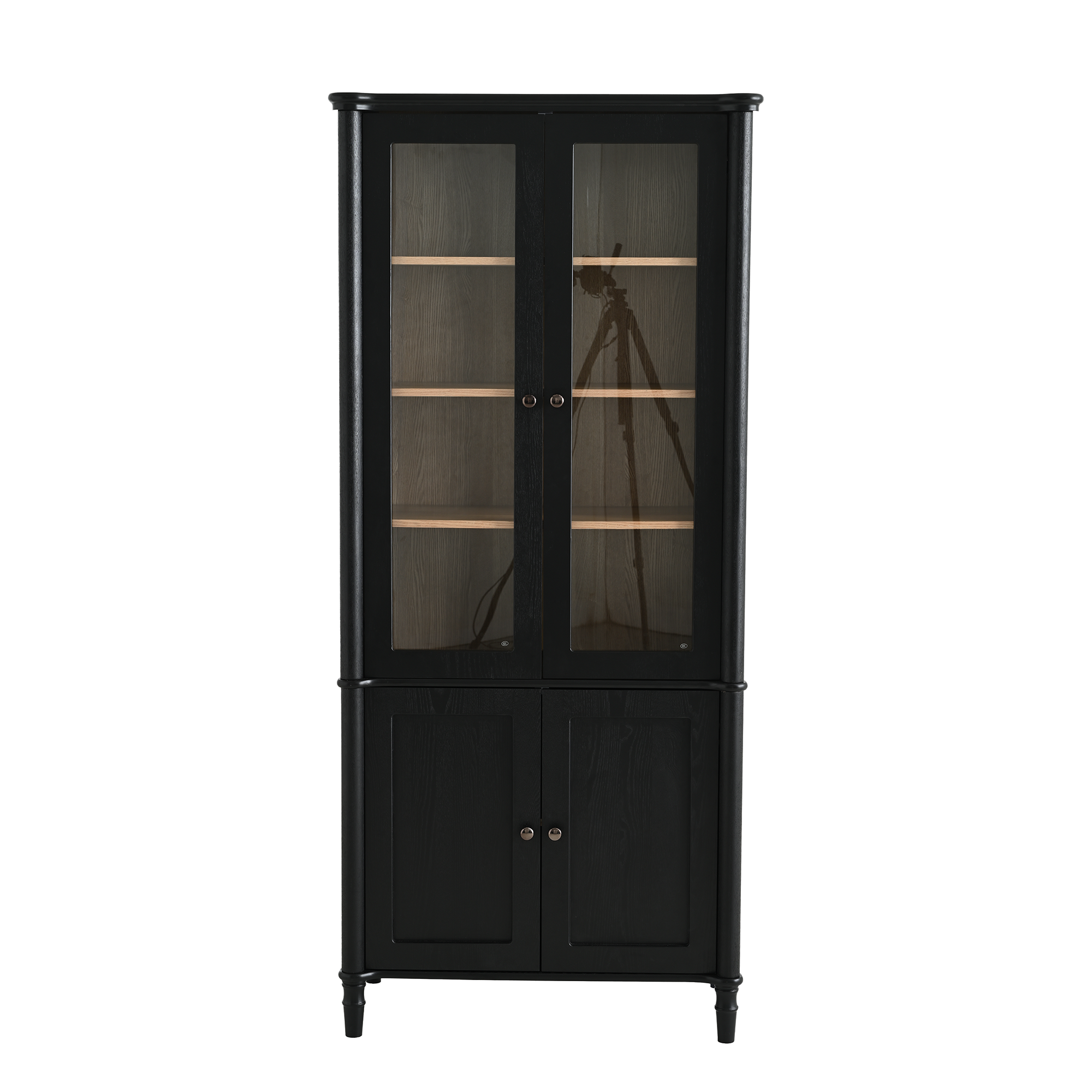 Vintage Style Display Cabinet with Double Glass Doors
