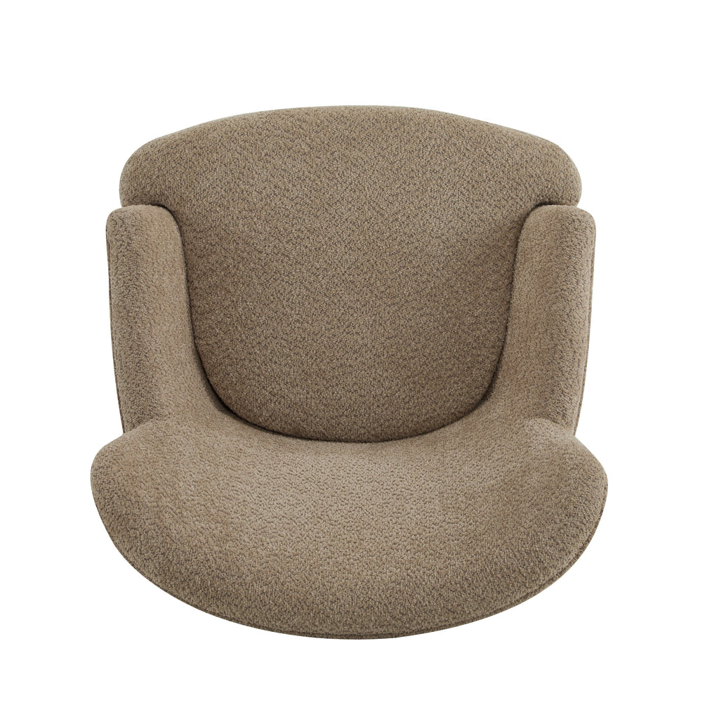 Gerald Boucle Upholstered Club Chair and Ottoman Set