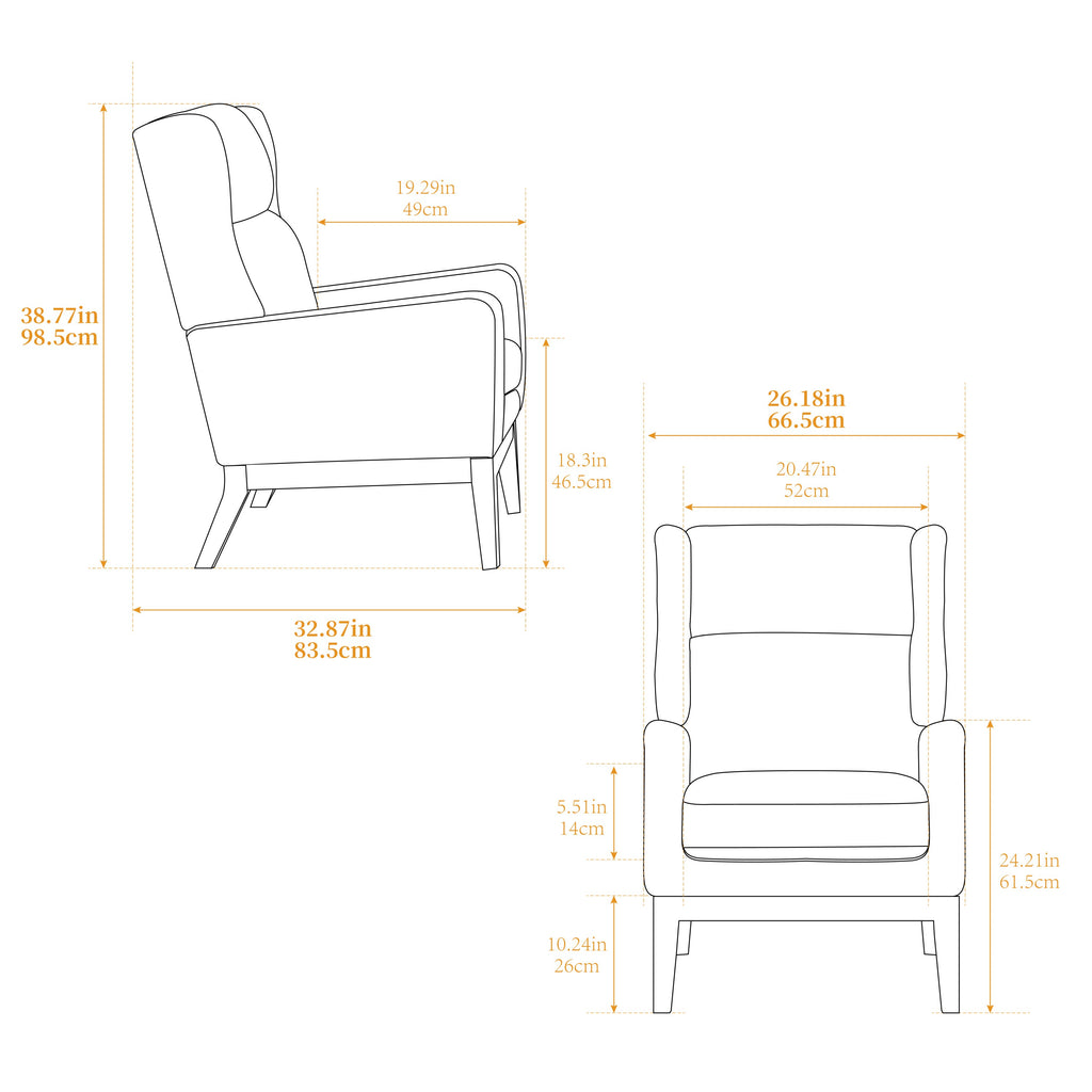 Milstead Wide Modern Accent Chair