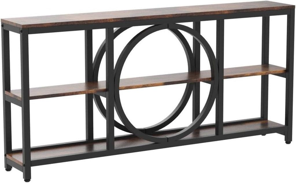 Claybourne  3-Tier Sofa Table with Circular Frame
