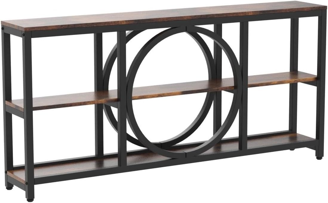 Claybourne  3-Tier Sofa Table with Circular Frame