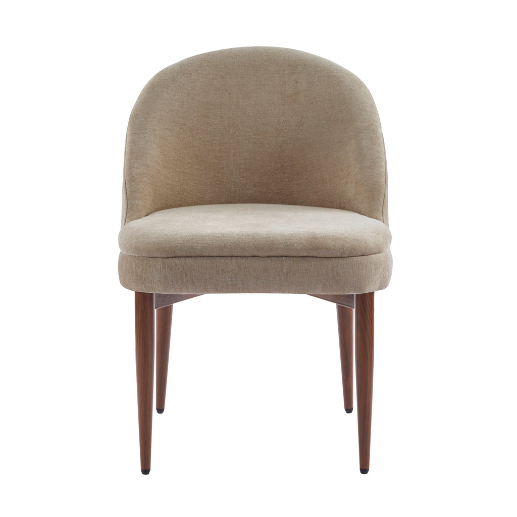 Mid-Century Modern Fabric Upholstered Dining Chair, Set of 2